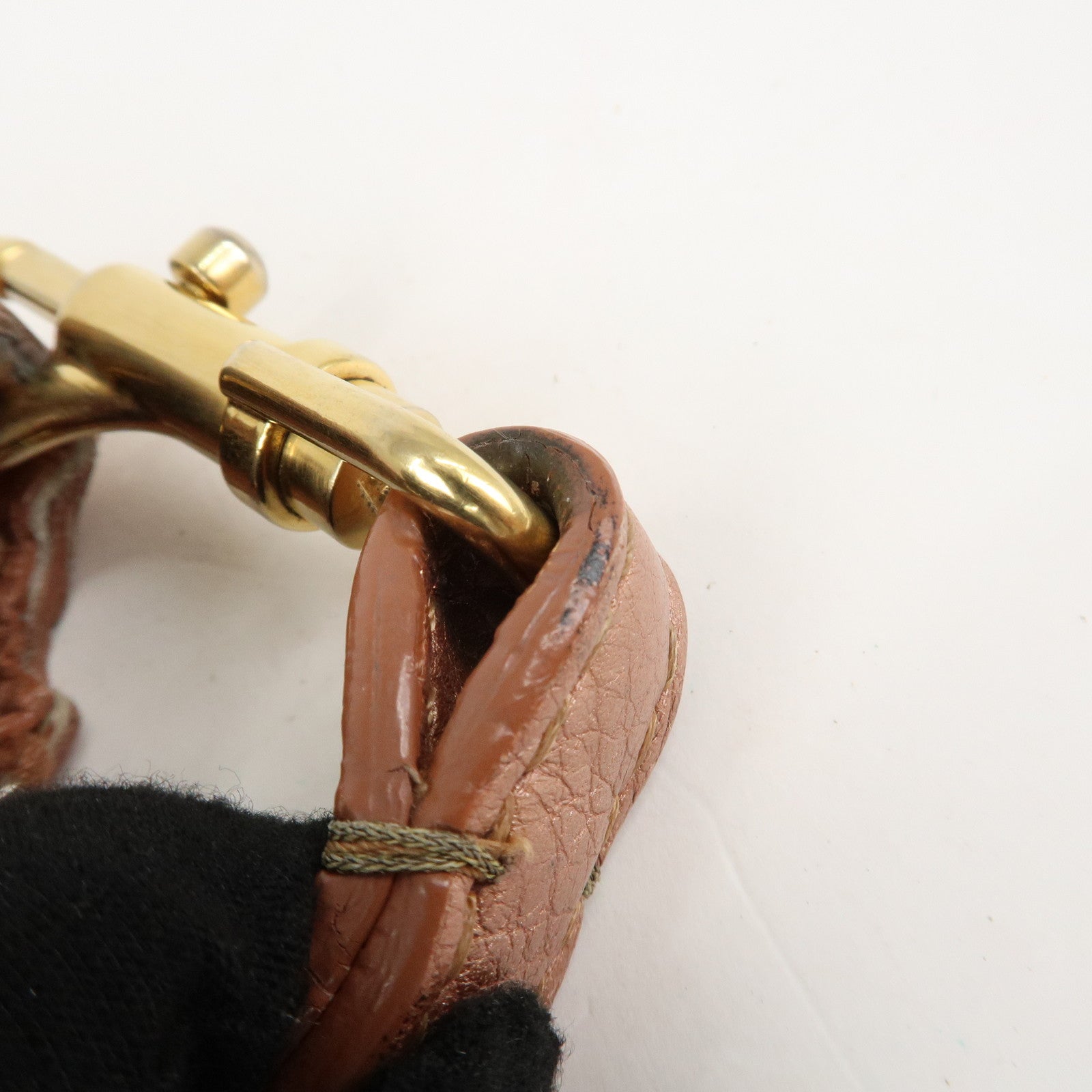 FENDI Zucca Canvas Leather Shoulder Bag Brown Black 8BT146 Used