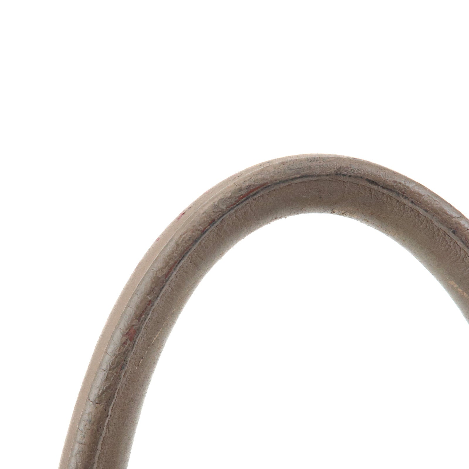 CHANEL COCO Mark Leather Boston Bag Brown Silver Hardware Used