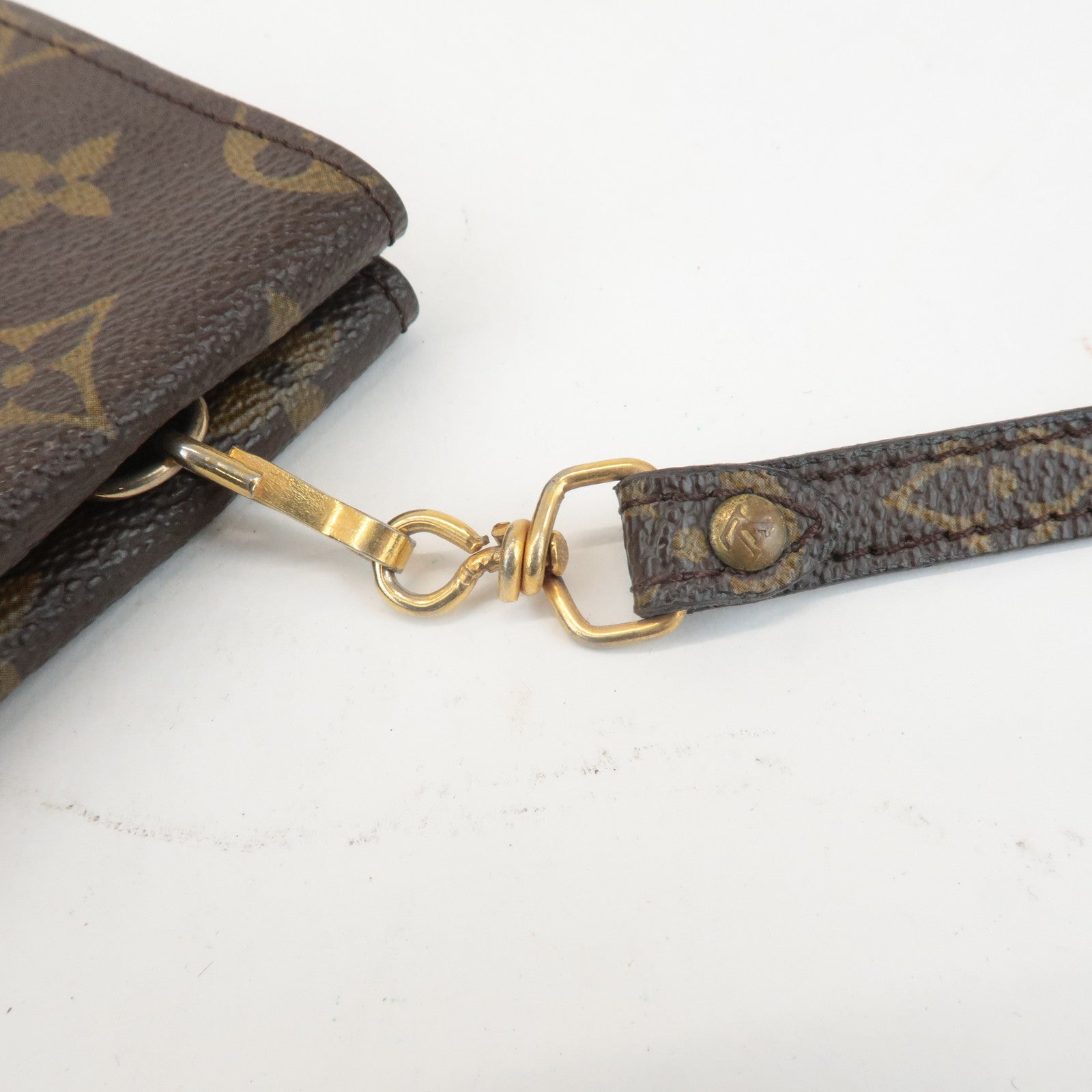 Louis Vuitton Monogram Double Rabat Shoulder Bag Brown M51815 Used