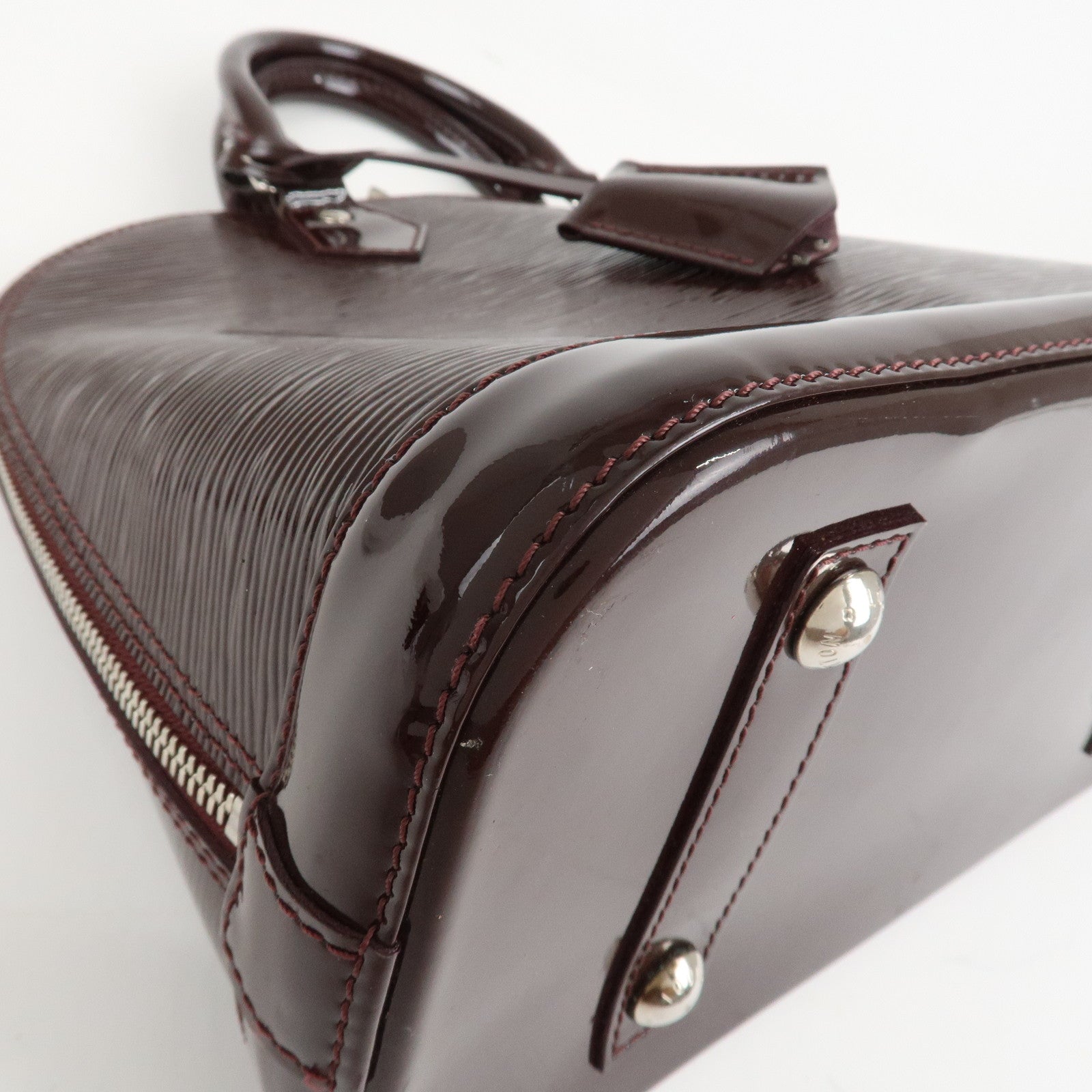 Louis Vuitton Epi Electric Alma PM Hand Bag Prune M40453 Used