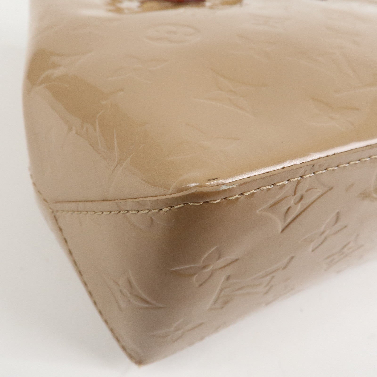 Louis Vuitton Monogram Vernis Lead PM Hand Bag Noisette M91334 Used