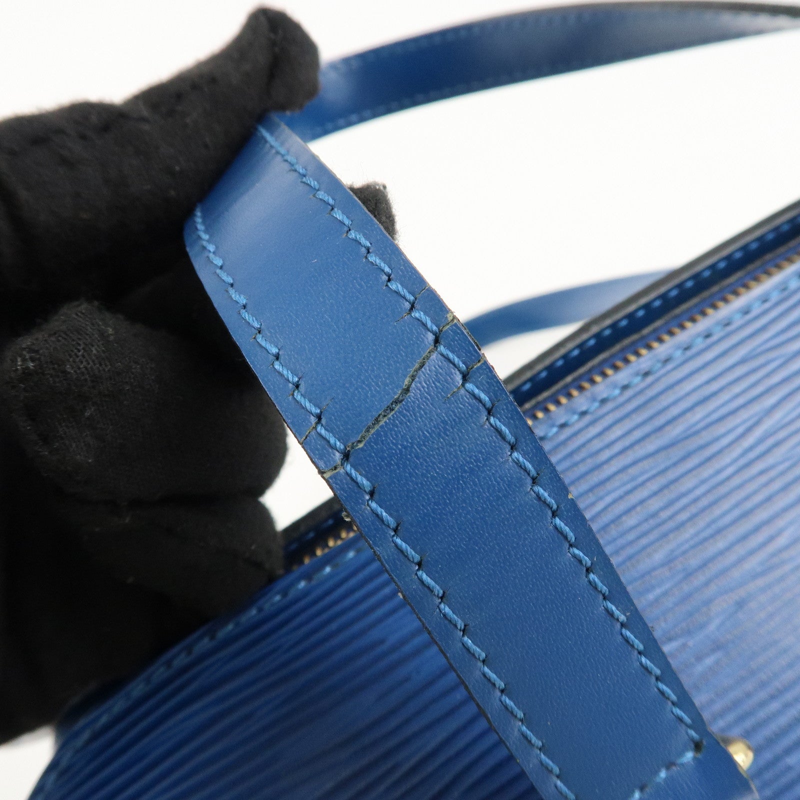 Louis Vuitton Epi Soufflot Shoulder Bag Hand Bag Blue M52225 Used