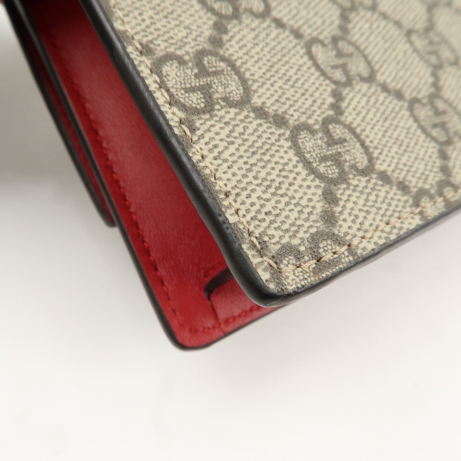 GUCCI GG Supreme Leather Cherry Chain Shoulder Bag 481291 Used