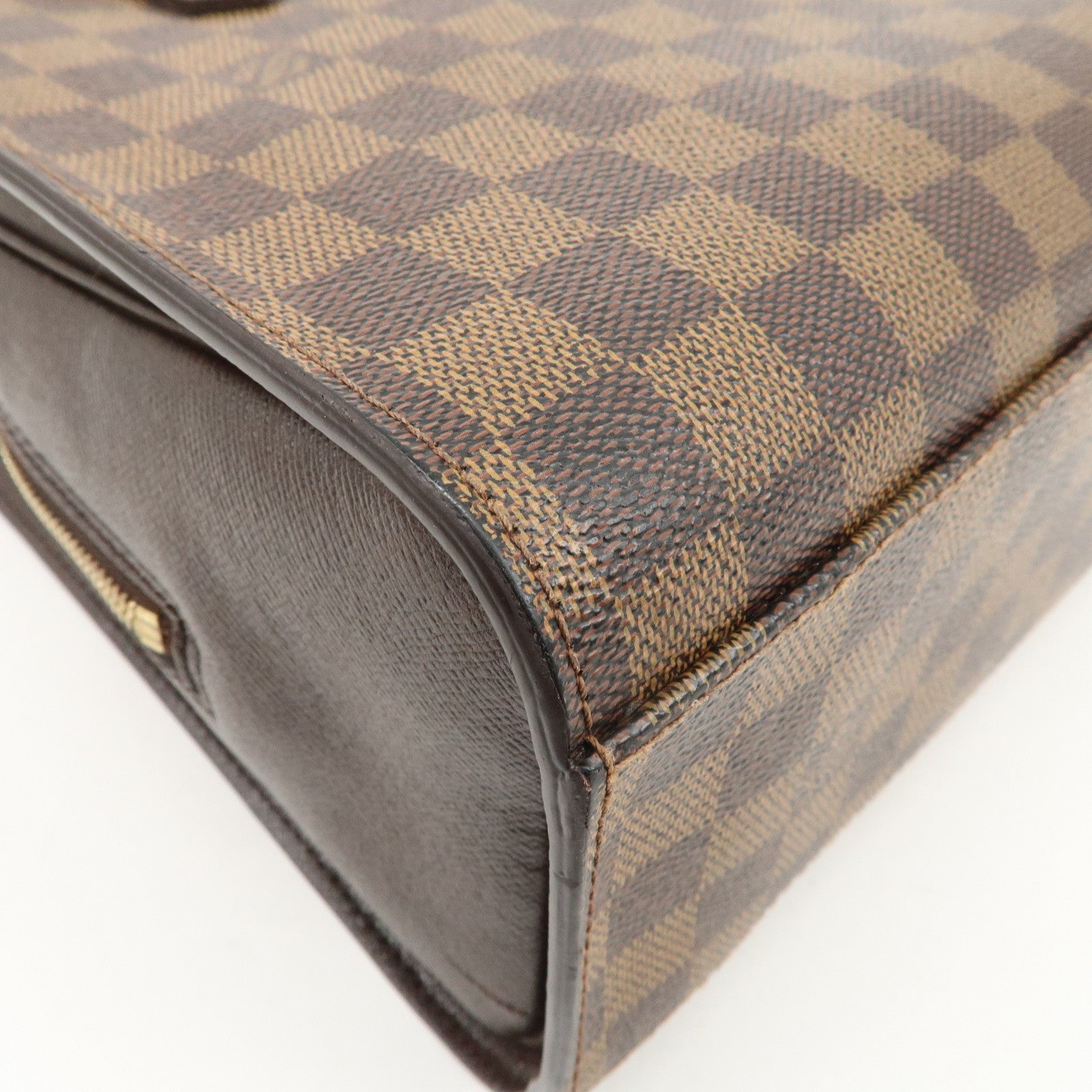 Louis Vuitton Damier Ebene Triana Hand Bag Brown N51155 Used