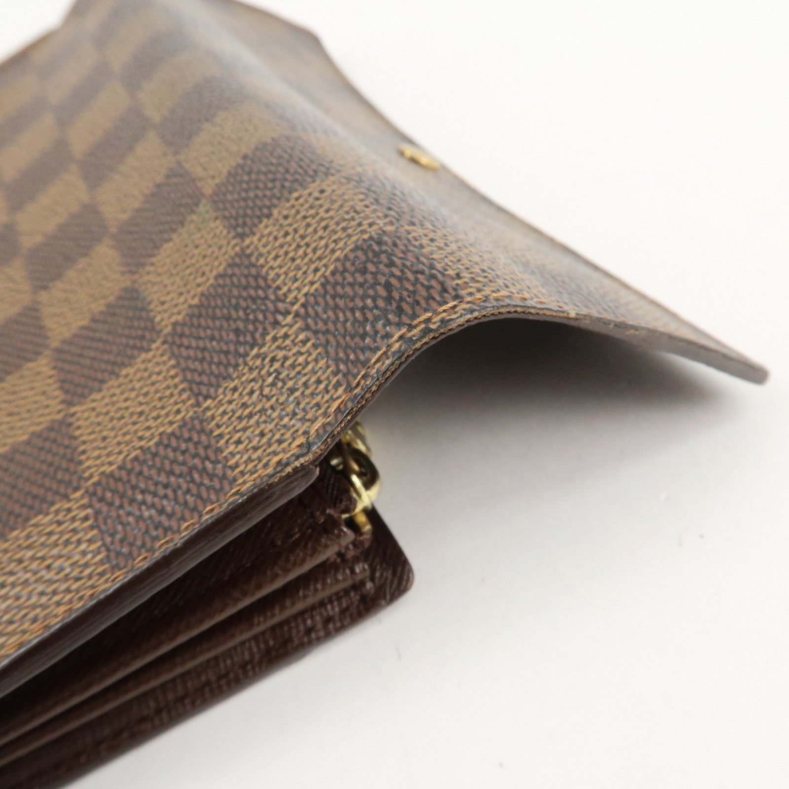 Louis Vuitton Damier Porte Monnaie Cult Credit Long Wallet N61724 Used