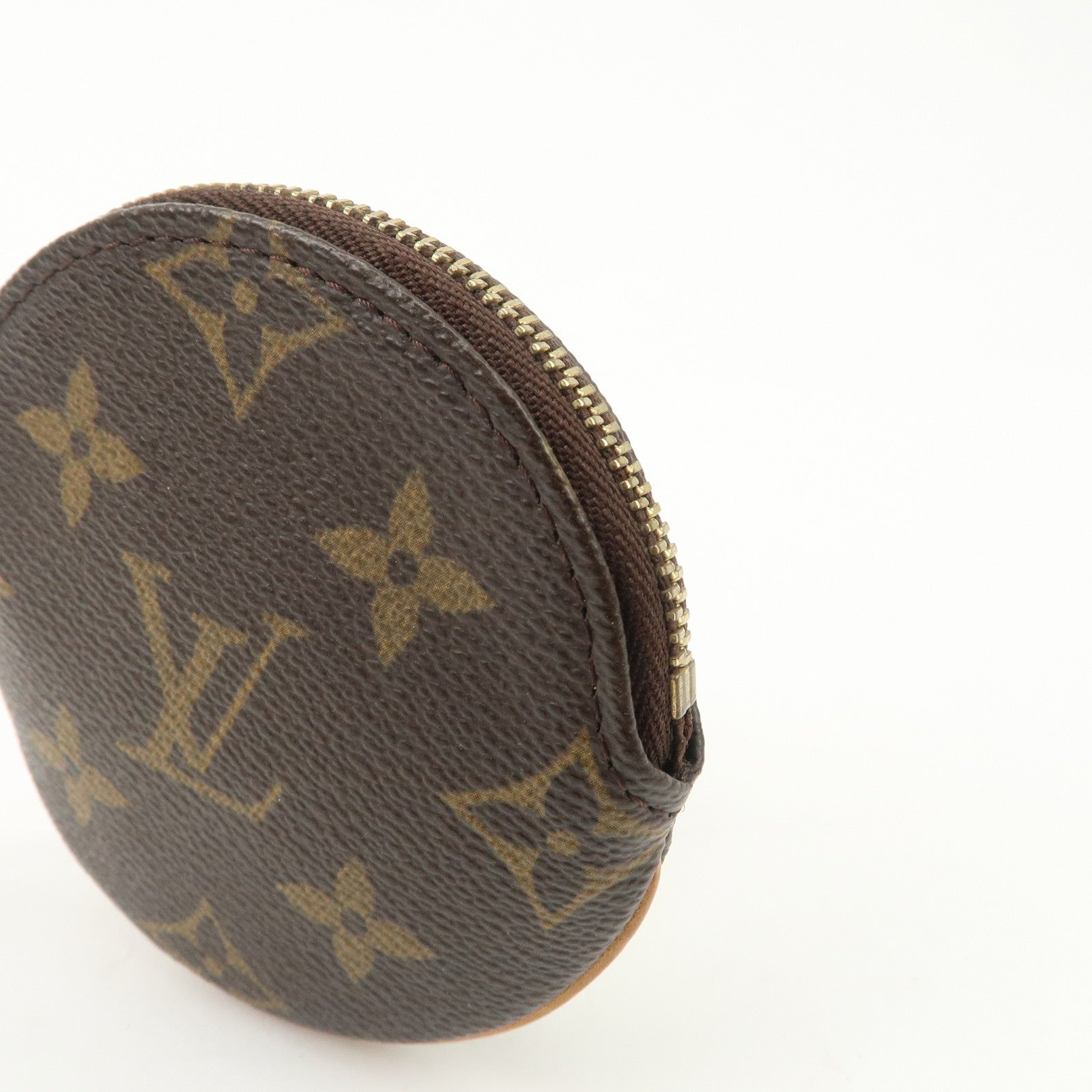 Louis Vuitton Monogram Porte Monnaie Rond Coin Case M61926 Used