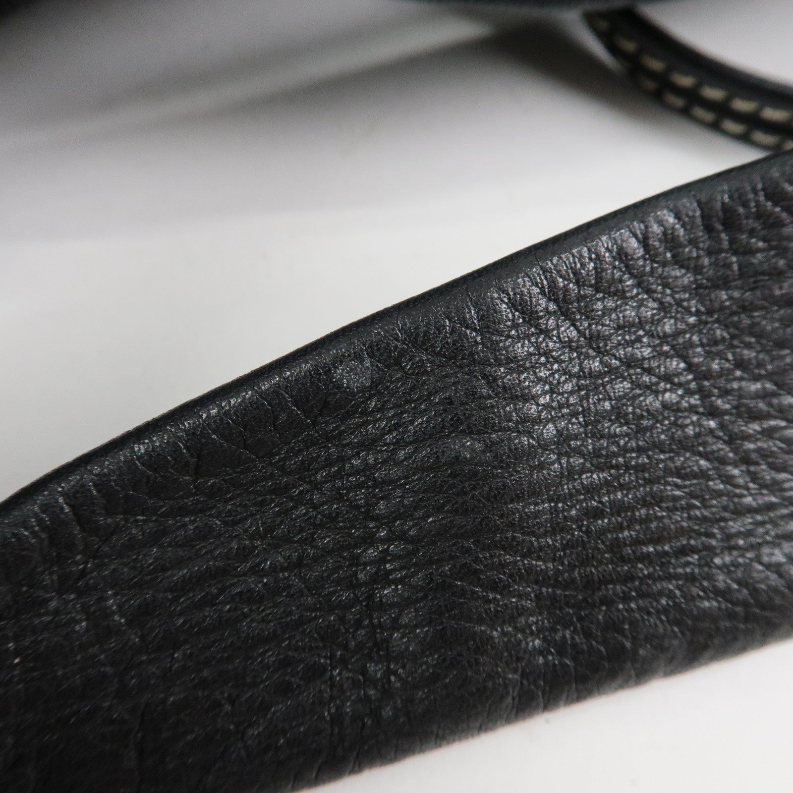 CELINE Leather Bitter Sweet Macadam Engraved Shoulder Bag Used