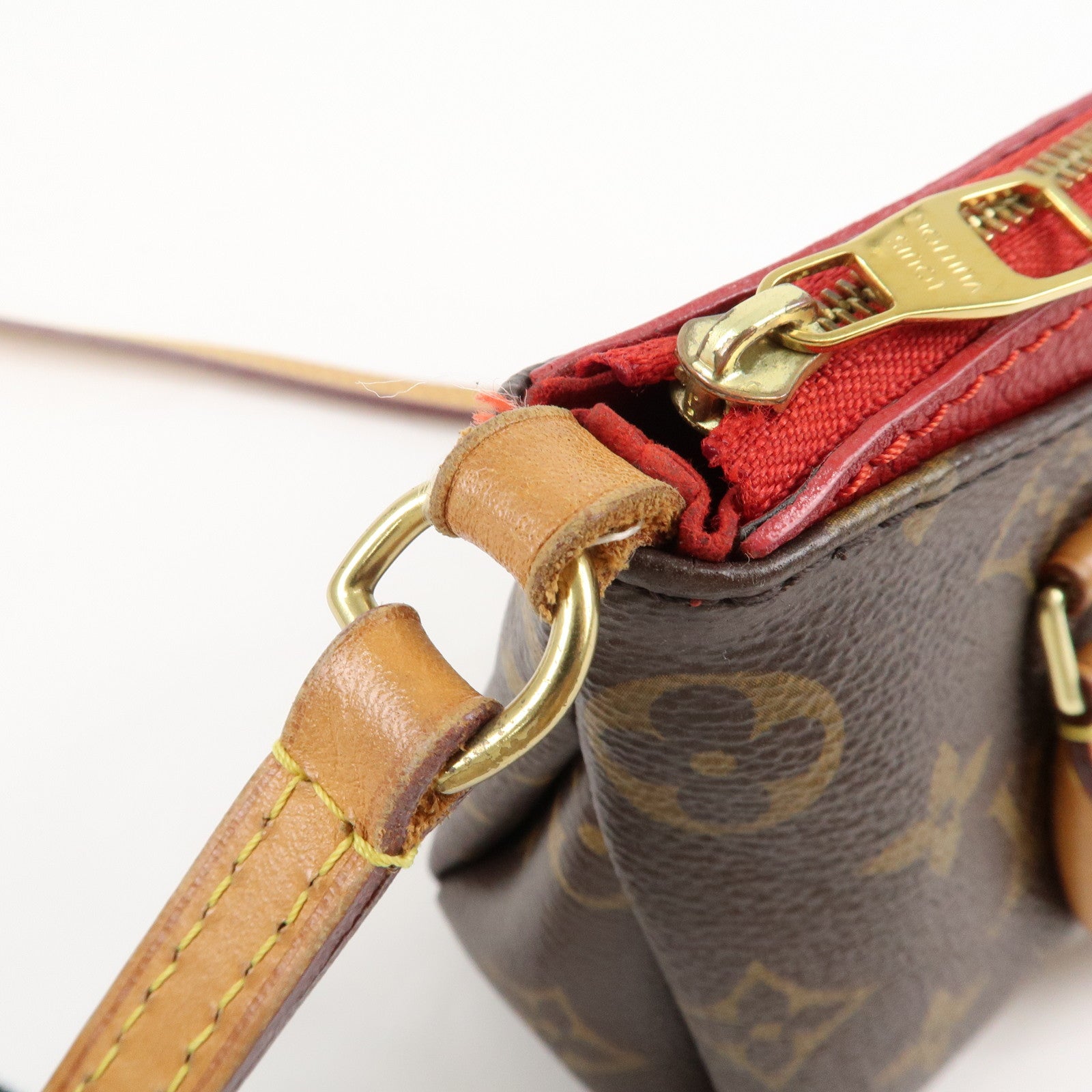 Louis Vuitton Nano Pallas Shoulder Bag Cerise M61254 Used