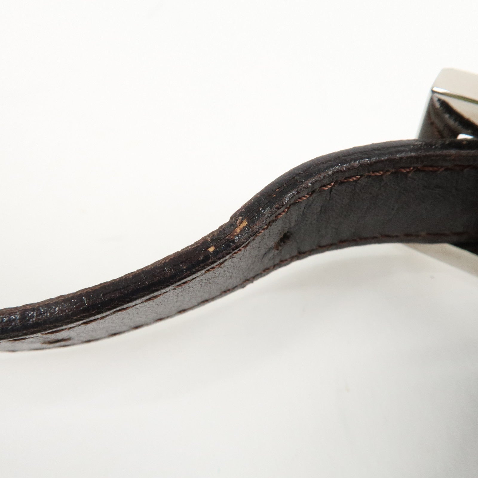 FENDI Mamma Baguette Zucca Canvas Shoulder Bag Brown Black 26424 Used