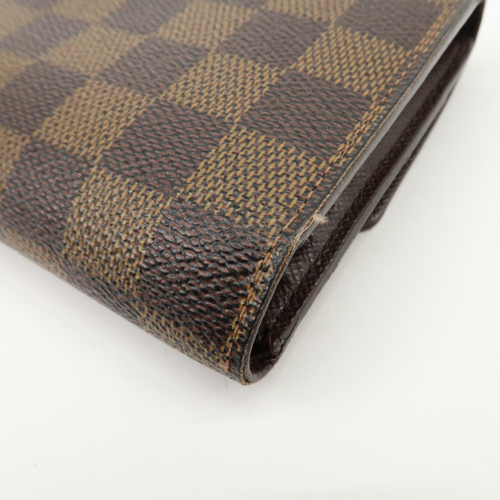 Louis vuitton Damier Porte Tresor International Long Wallet N61215 Used