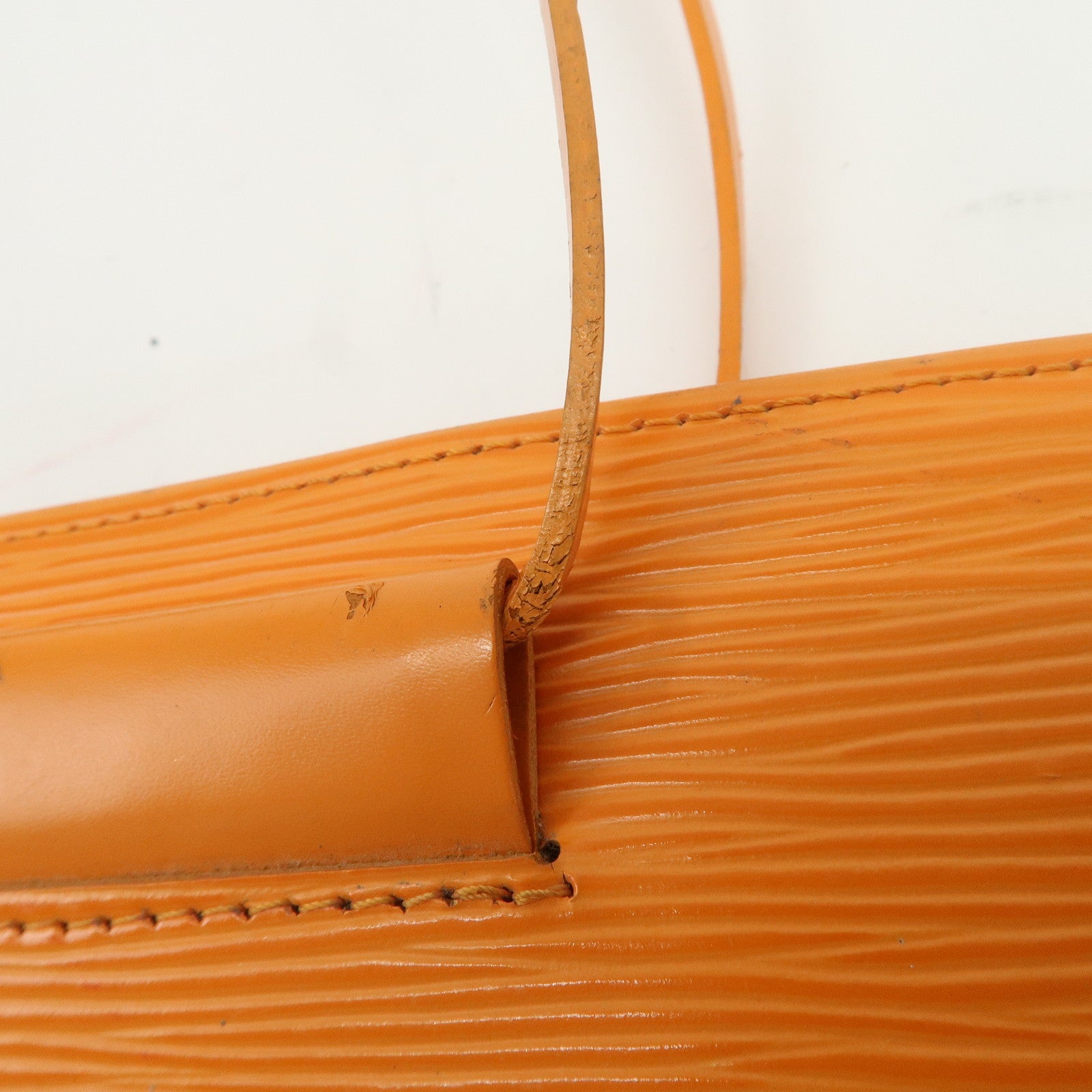 Louis Vuitton Epi SaintTropez Hand Bag Mandarin Orange M5246H Used