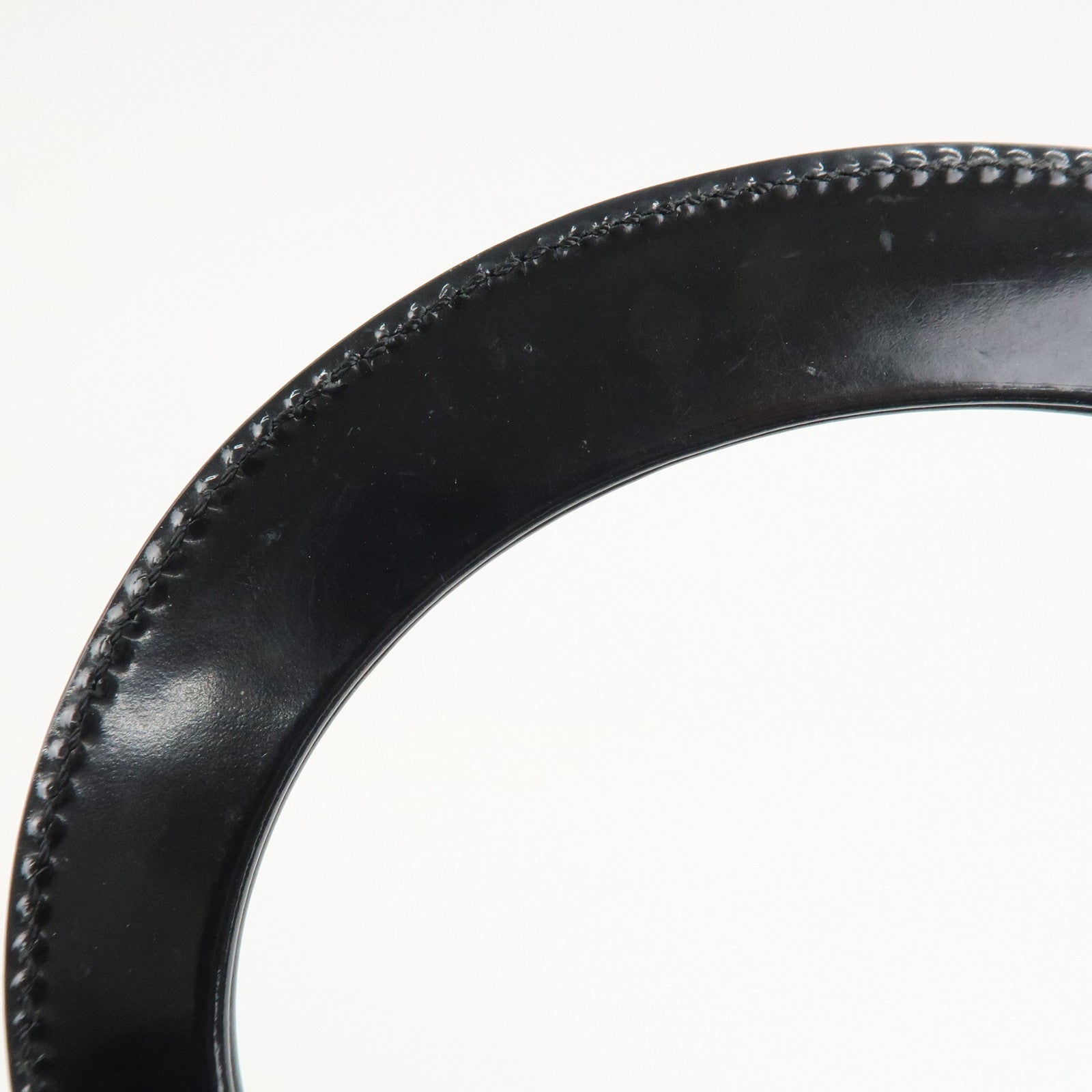 CELINE Macadam Patent Leather Mini Tote Bag Hand Bag Brown Black Used