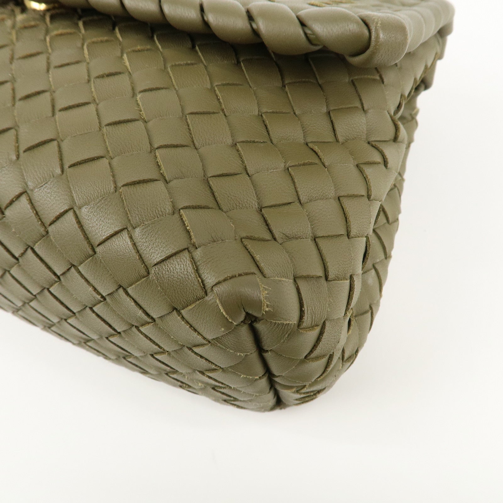 BOTTEGA VENETA Intrecciato Leather Olympia Chain Shoulder Bag Used