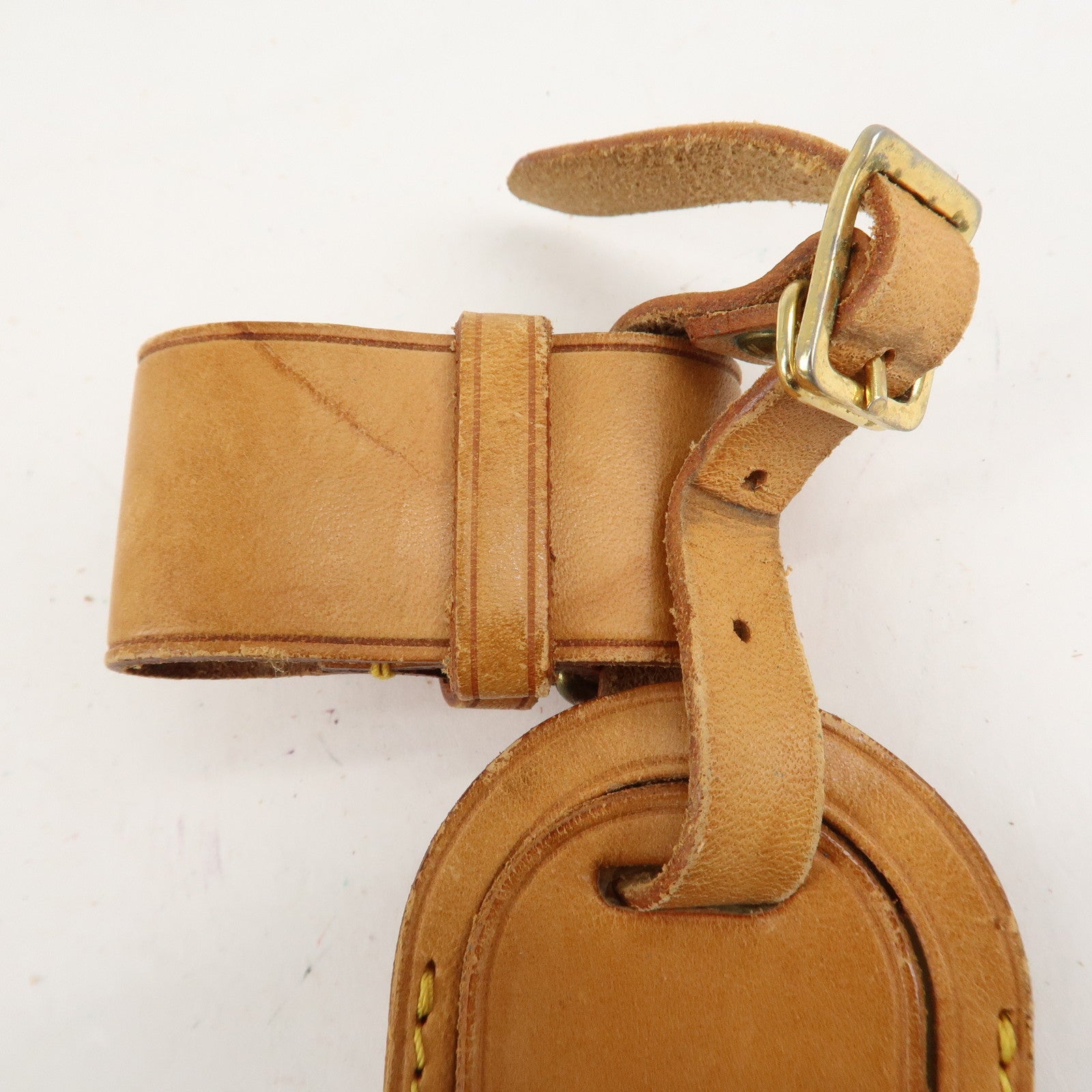 Louis Vuitton Set of 10 Leather Name Tag & Poignet Natural Used