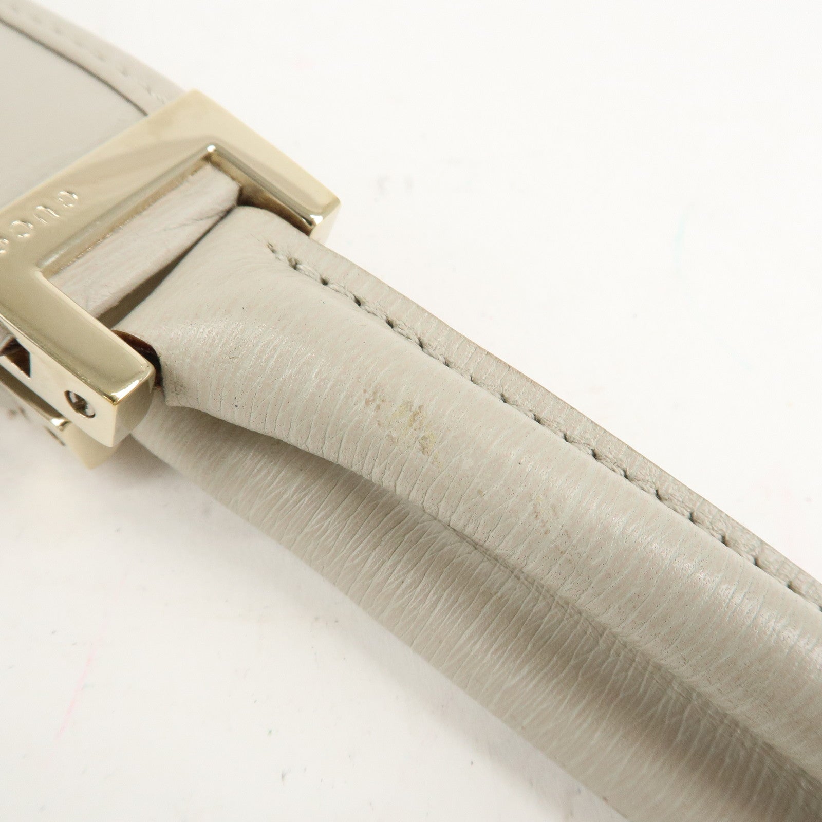 GUCCI Jackie Leather Shoulder Bag Ivory 002.1067 Used