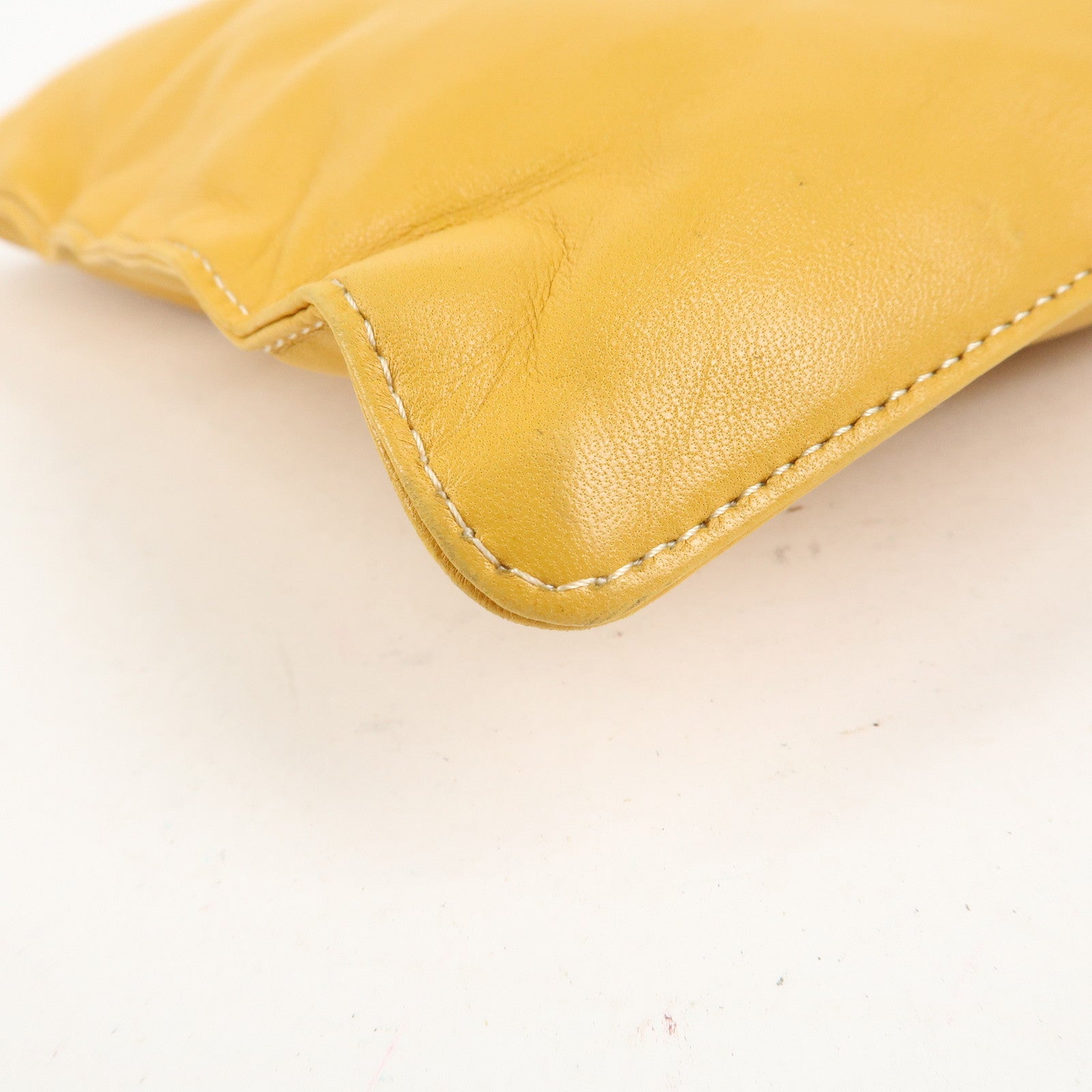 LOEWE Anagram Nappa Aire Leather Tote Bag Shoulder Bag Yellow Used