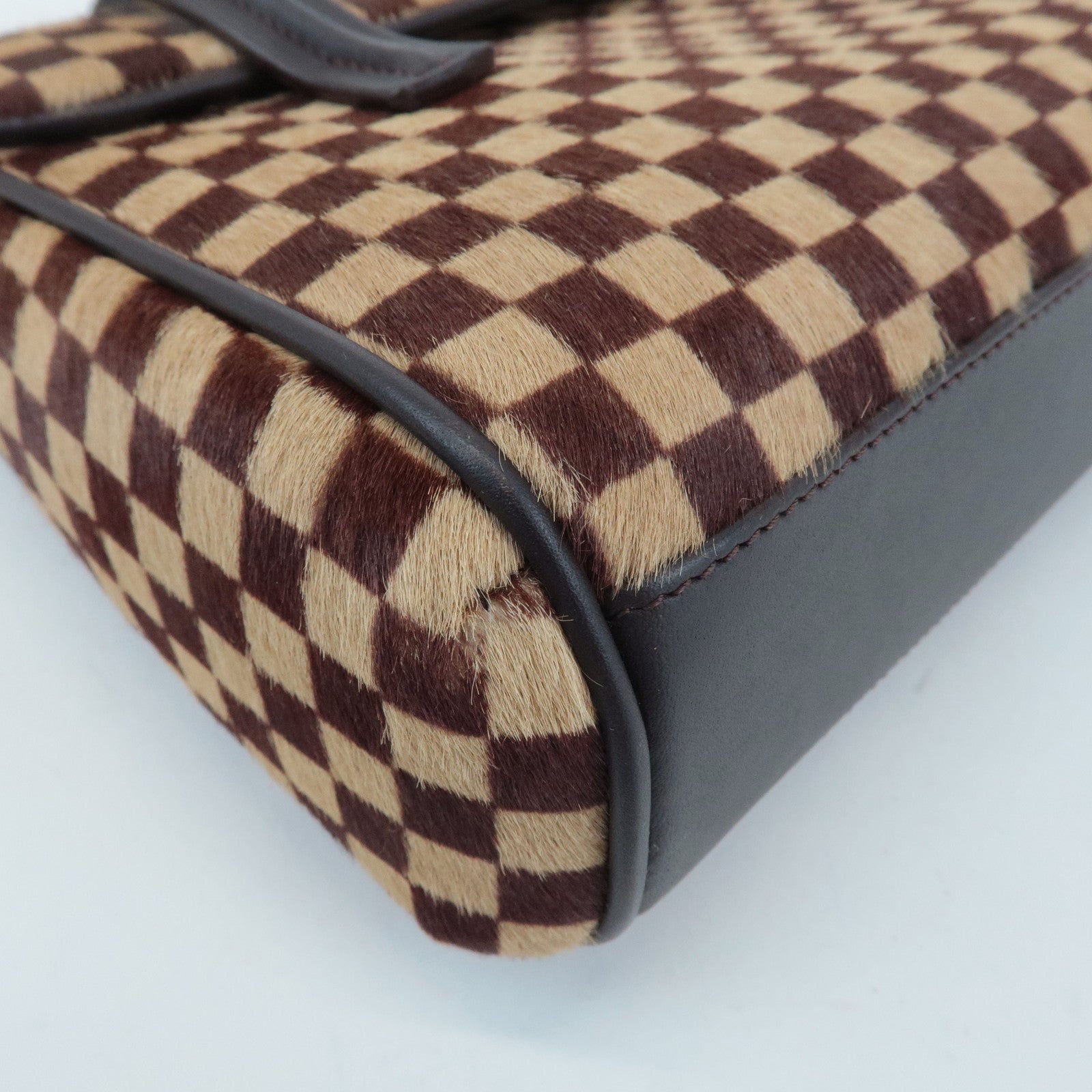 Louis Vuitton Damier Sauvage Lion Hand Bag Beige Brown M92131 Used