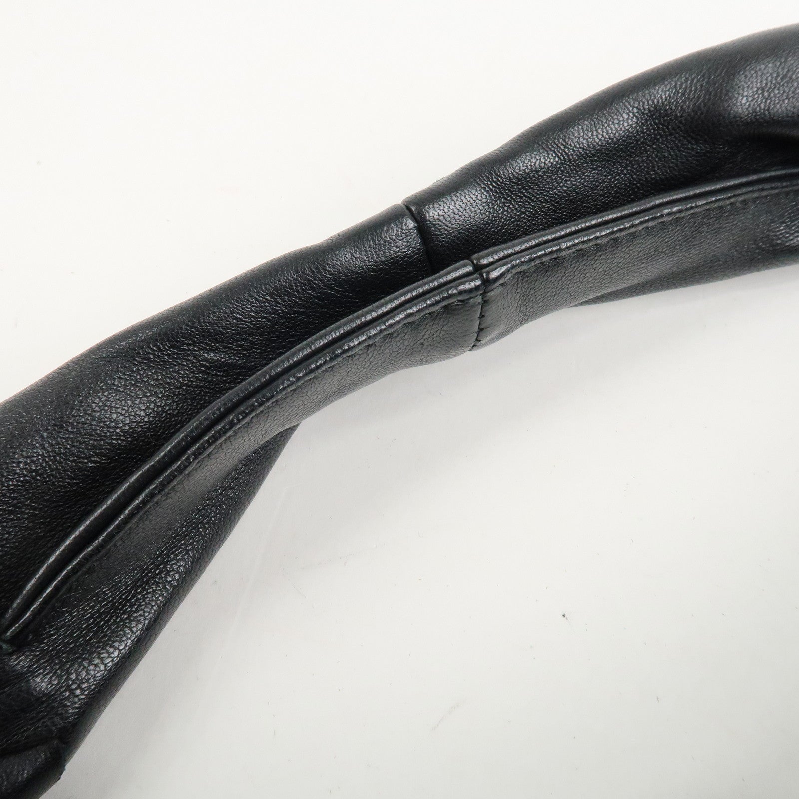 BOTTEGA VENETA Hobo Intrecciato Leather Shoulder Bag Black 115653 Used