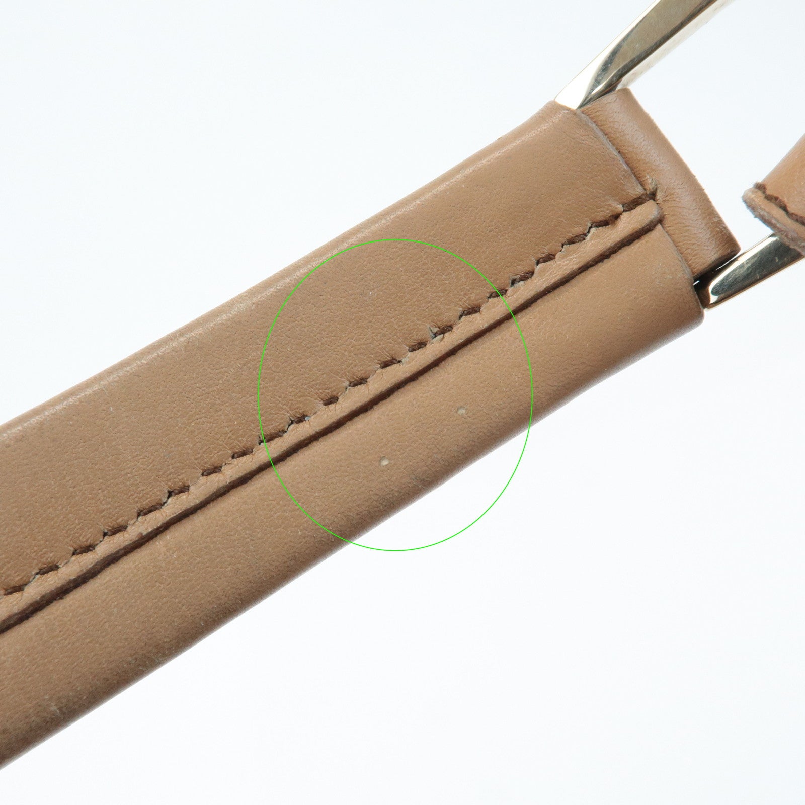 GUCCI Leather One Shoulder Bag Beige 001.4288 Used