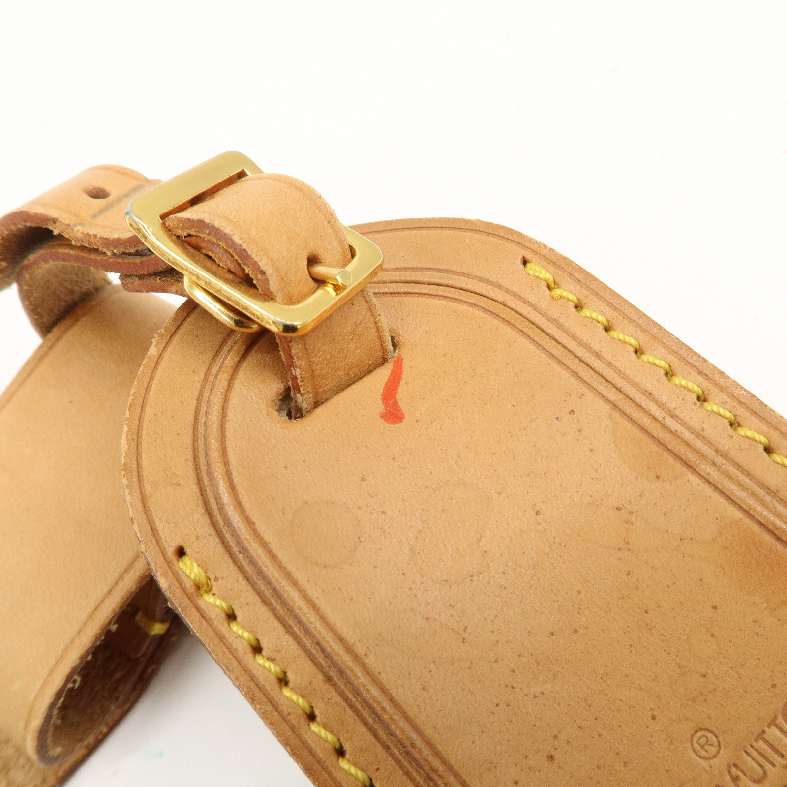 Louis Vuitton Set of 20 Leather Name Tag & Poignet Natural Used