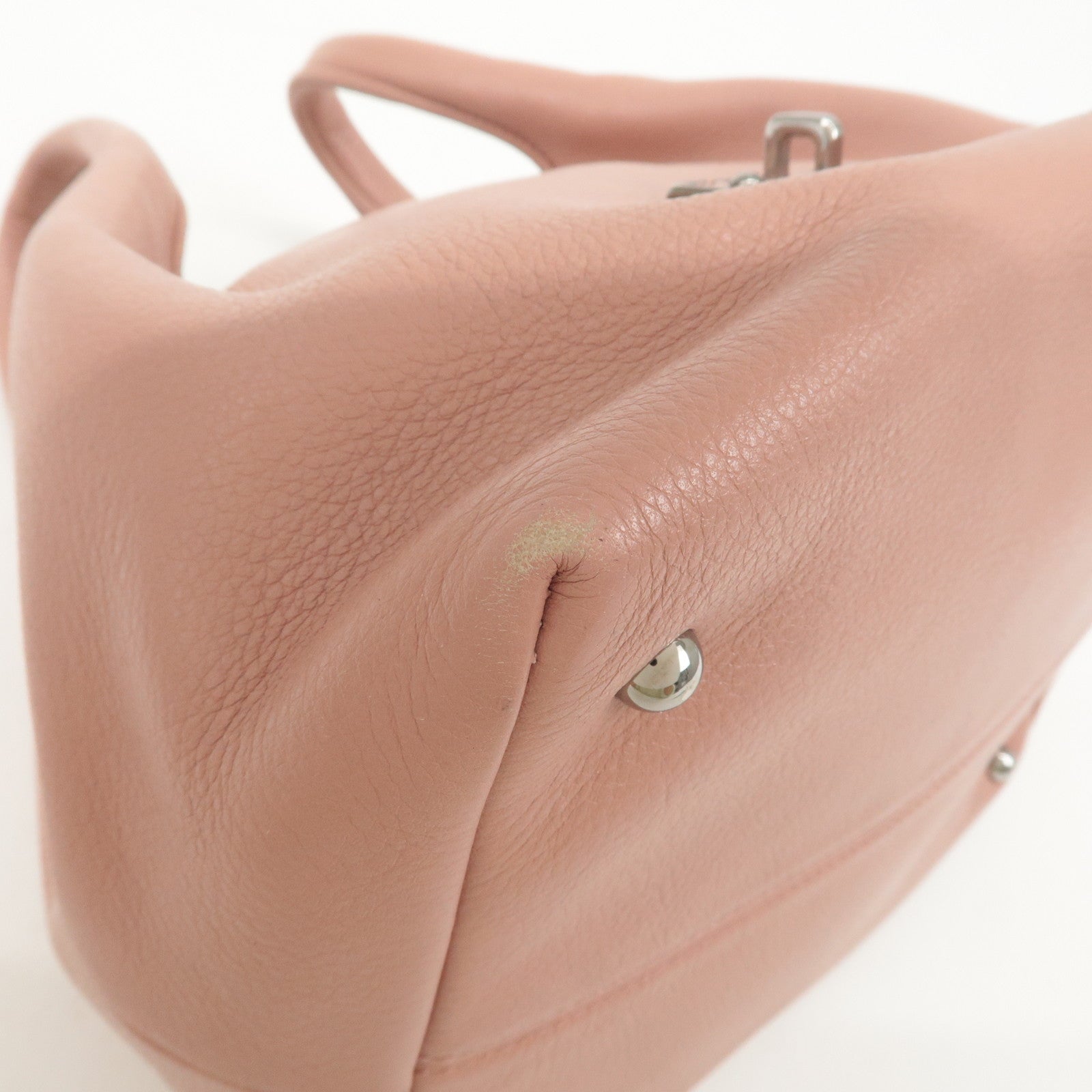 LOEWE Leather Karie PM Hand Bag Pink 10903 Used