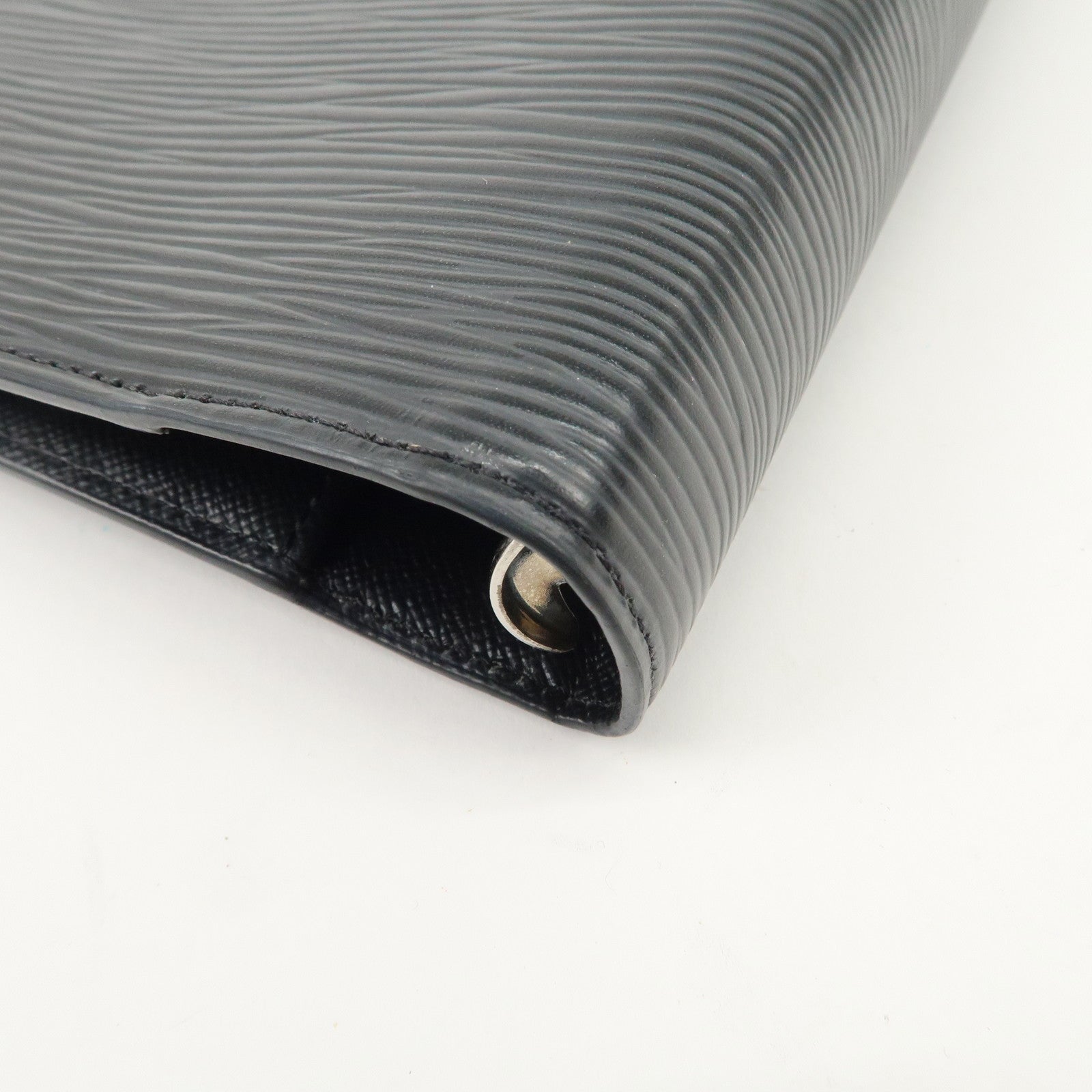 Louis Vuitton Epi Agenda MM Planner Cover Noir Black R20202 Used