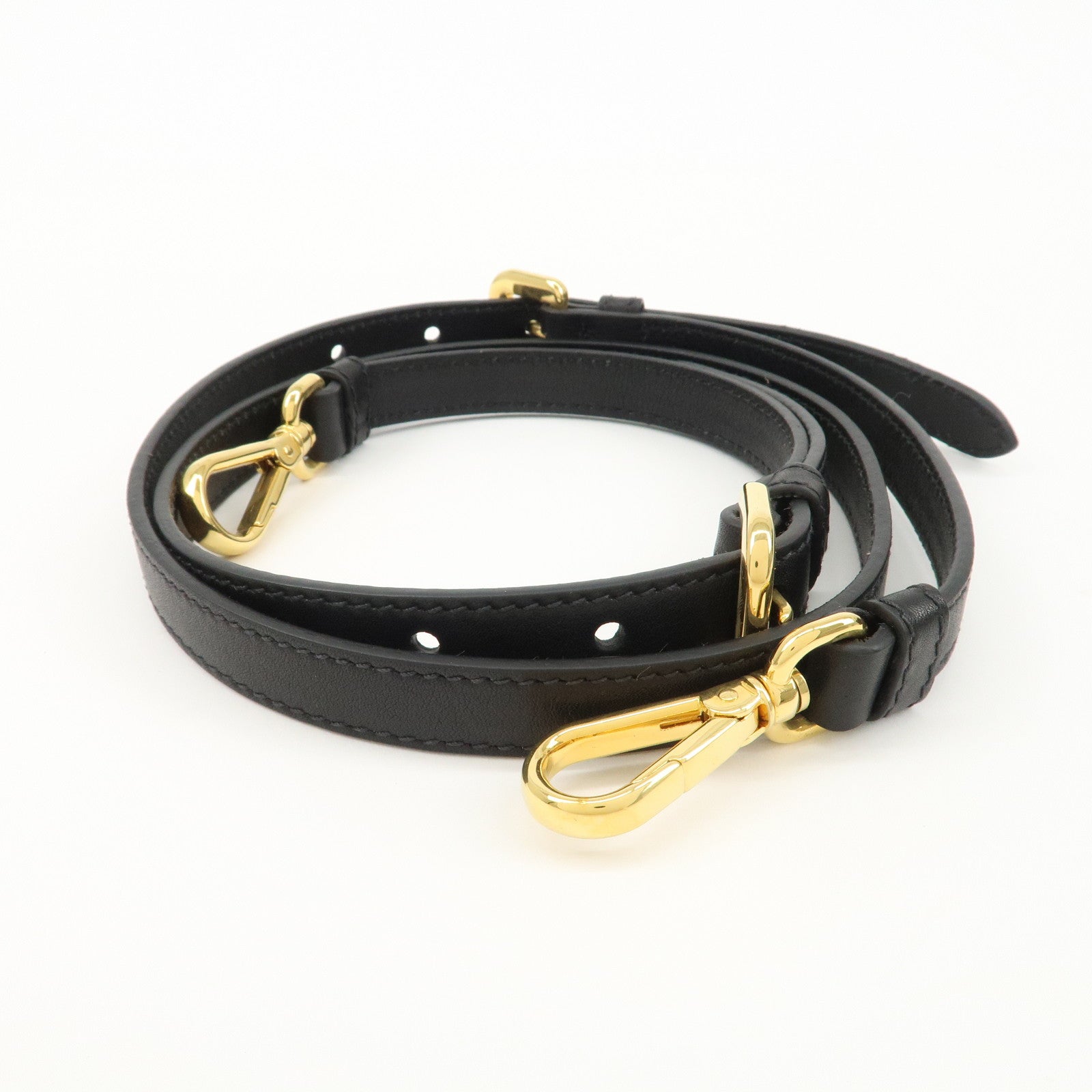 PRADA Leather Ribbon 2way Bag Hand Bag Black BN2244 Used