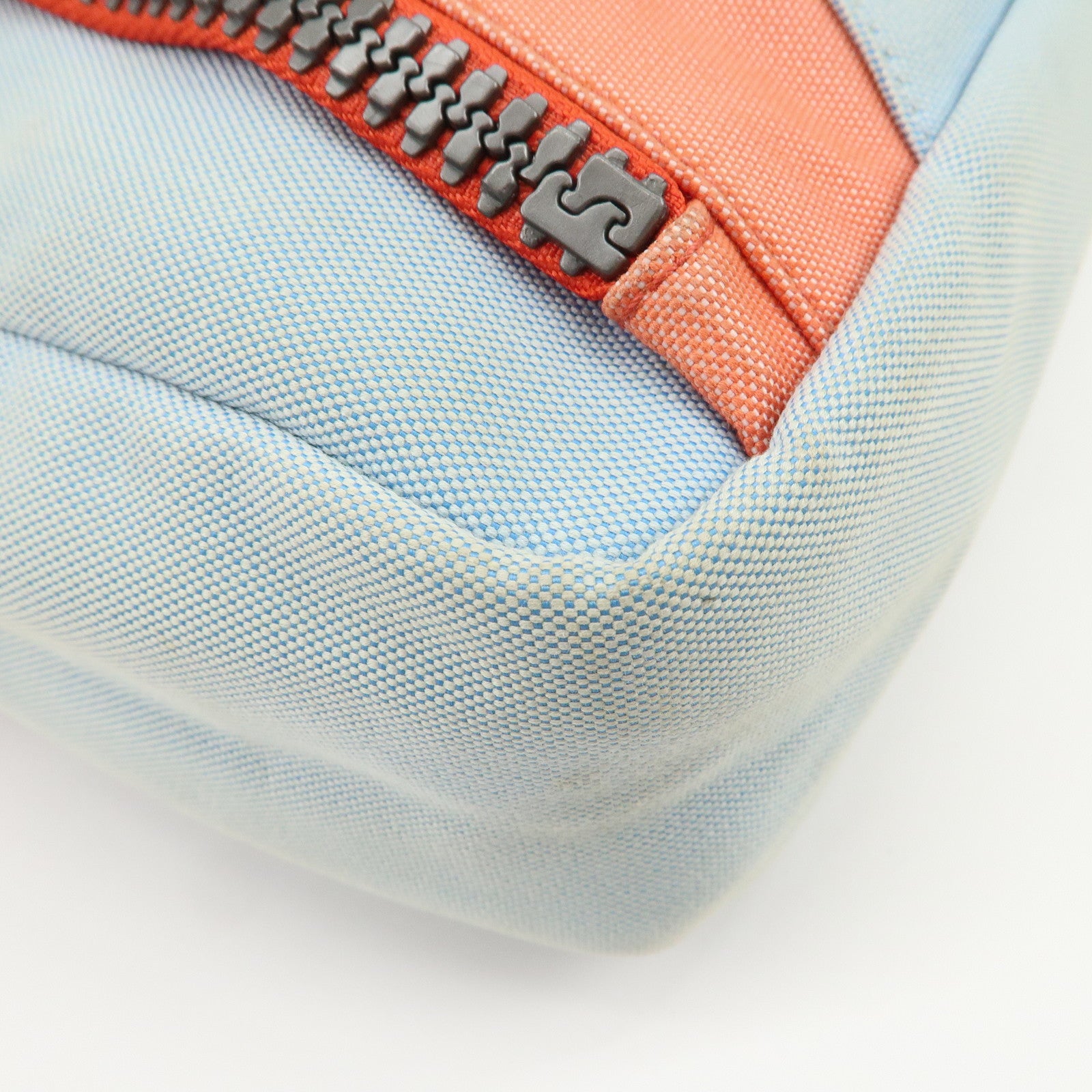 CHANEL Sports Nylon Canvas COCO Mark Shoulder Bag Blue Red Used