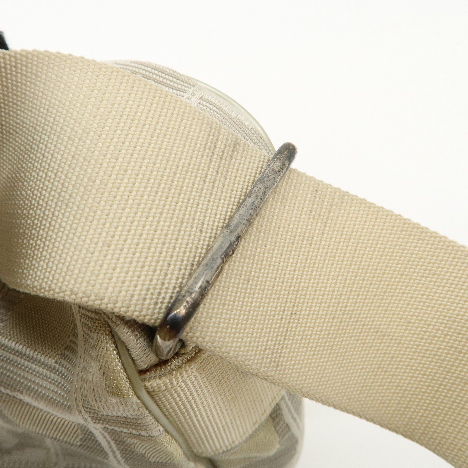 CHANEL New Travel Line Nylon Jacquard Leather Shoulder Bag Used