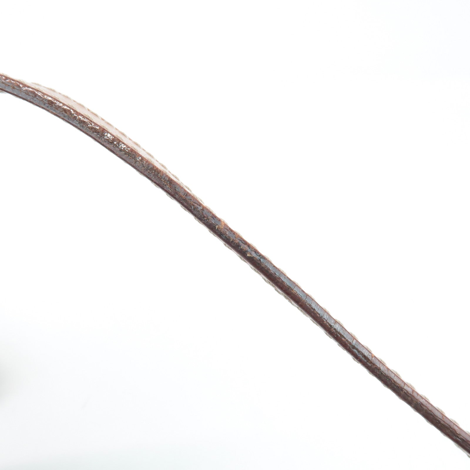 CELINE Macadam PVC Leather Shoulder Bag Beige Brown Used