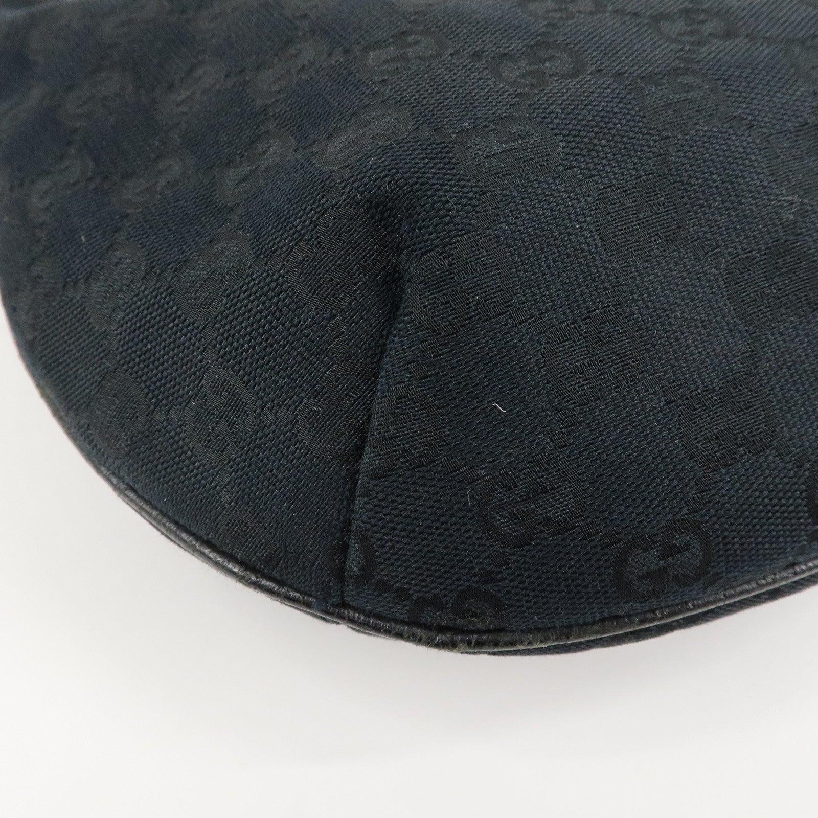 GUCCI Sherry GG Canvas Leather Shoulder Bag Black 181092 Used