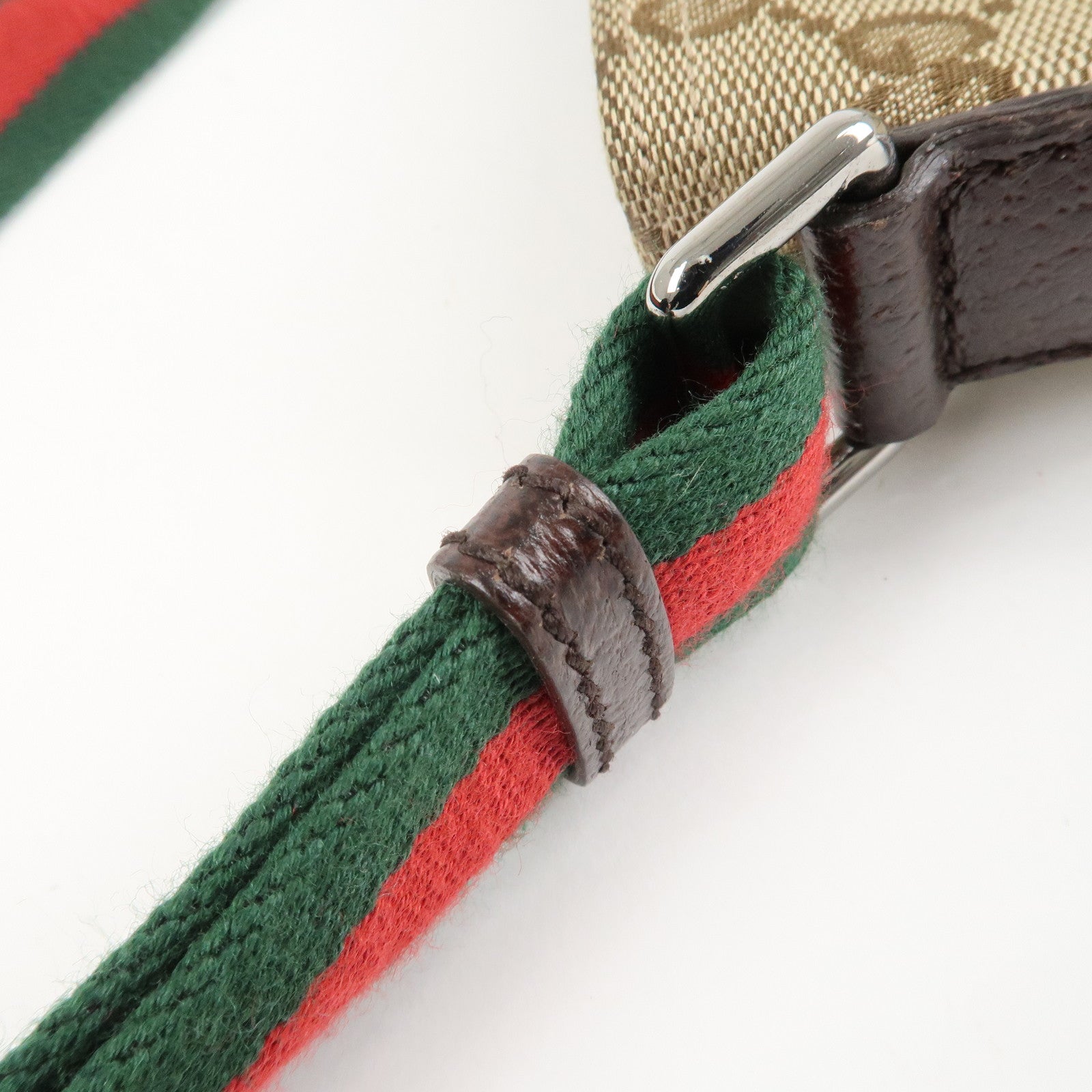 GUCCI Sherry GG Canvas Leather Shoulder Bag Crossbody 189749 Used