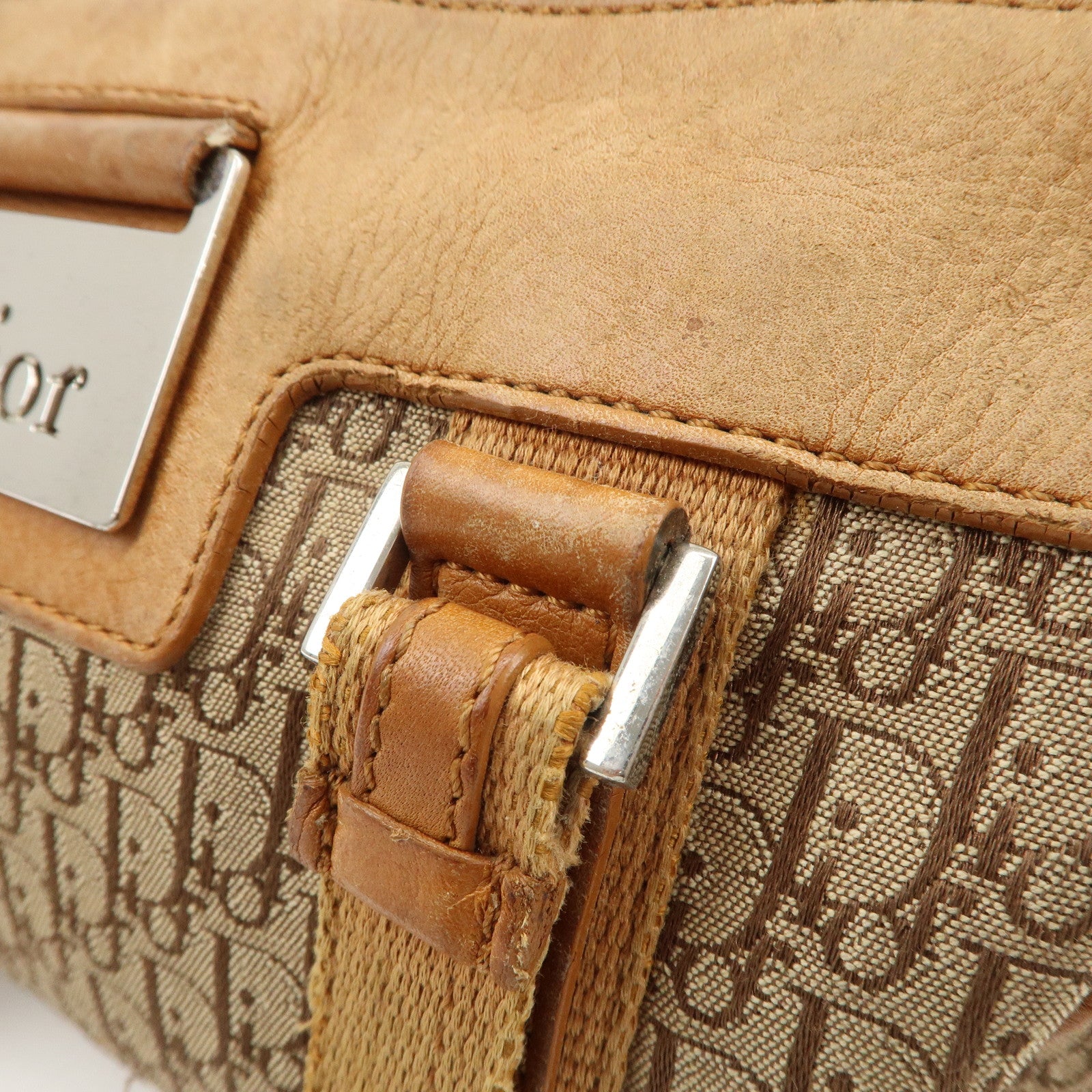 Christian Dior Trotter Street Chic Canvas Leather Mini Boston Bag Used
