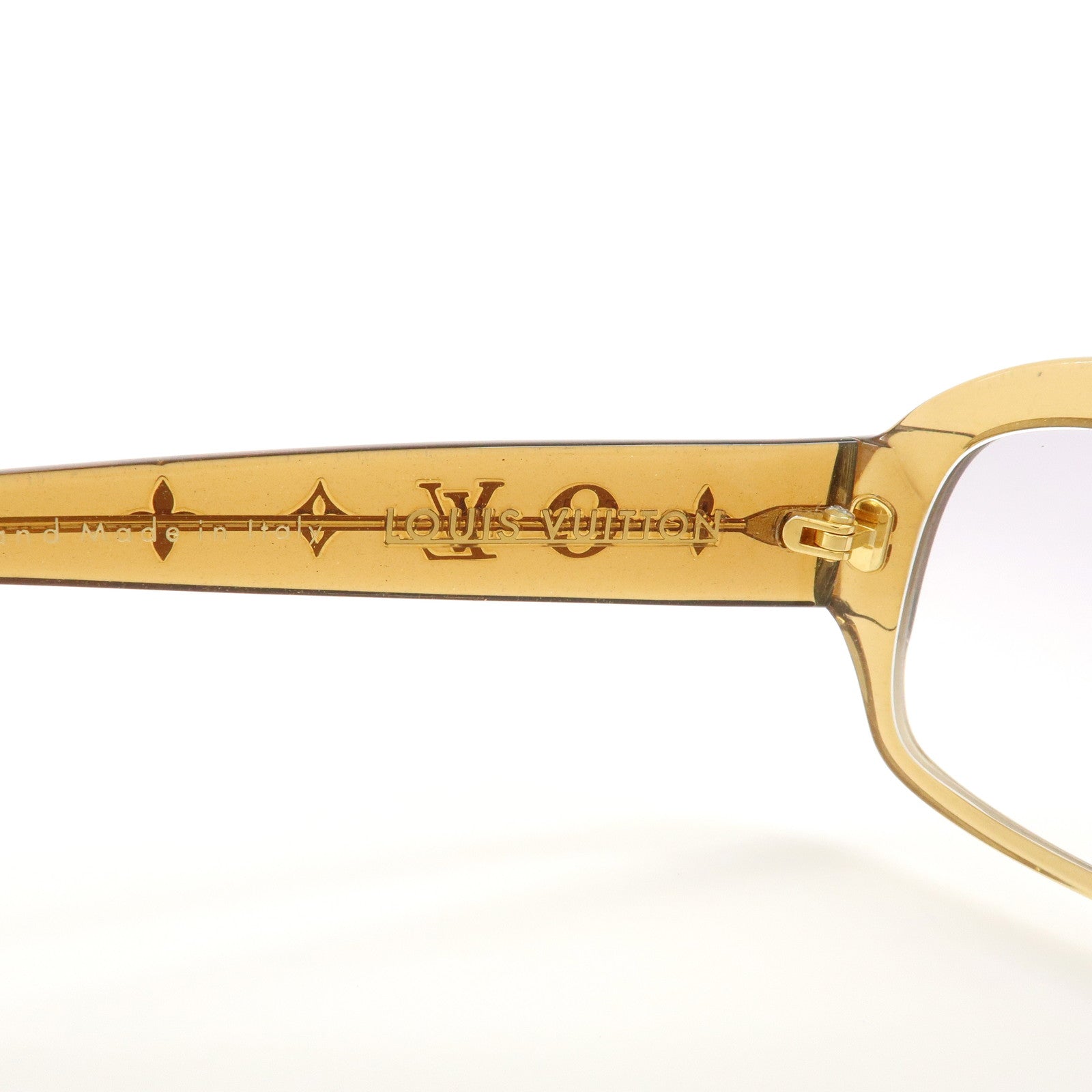 Louis Vuitton Obsession PM Sunglasses Clear Brown 56□16 Z0381E Used
