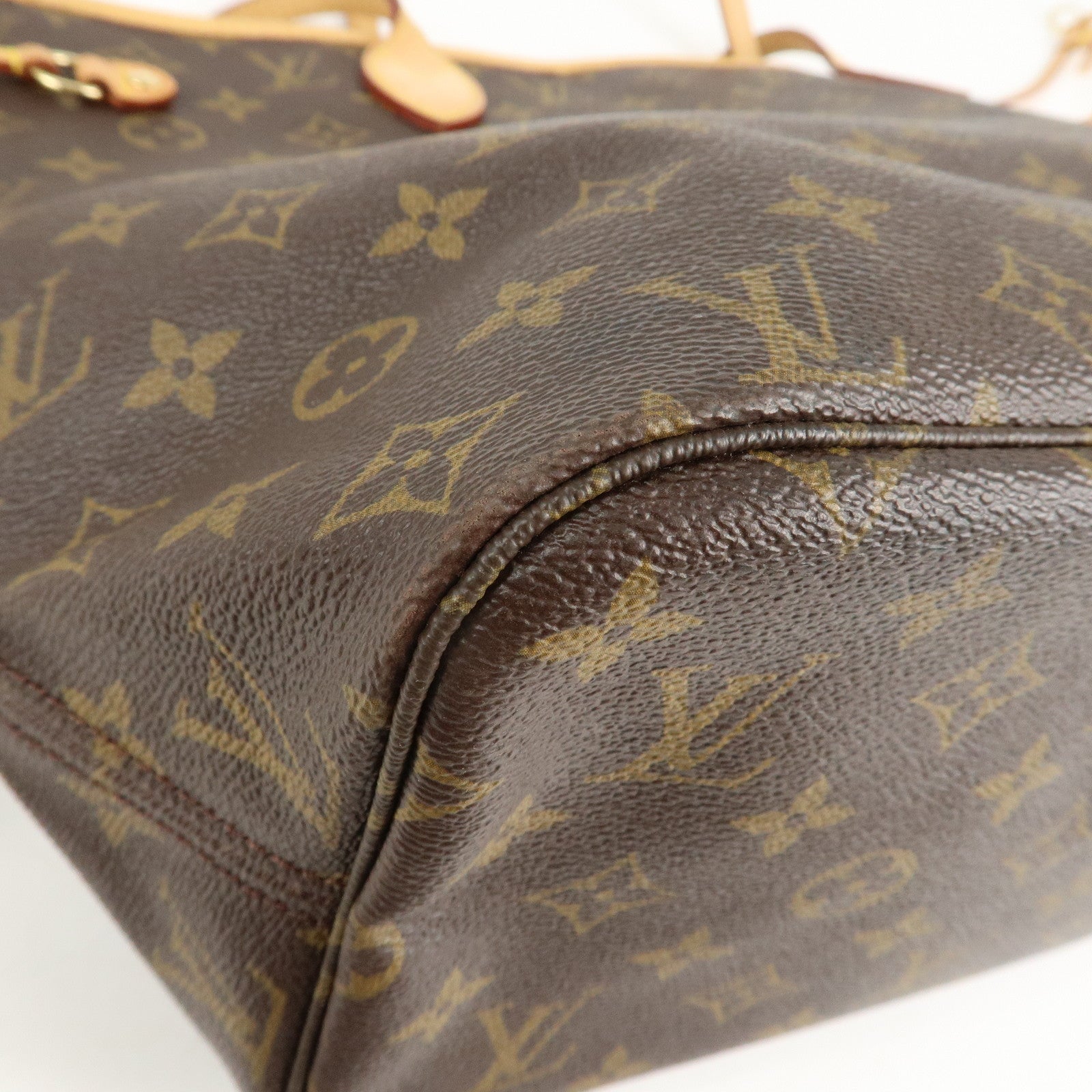 Louis Vuitton Monogram Neverfull MM Tote Bag Brown M40156 Used