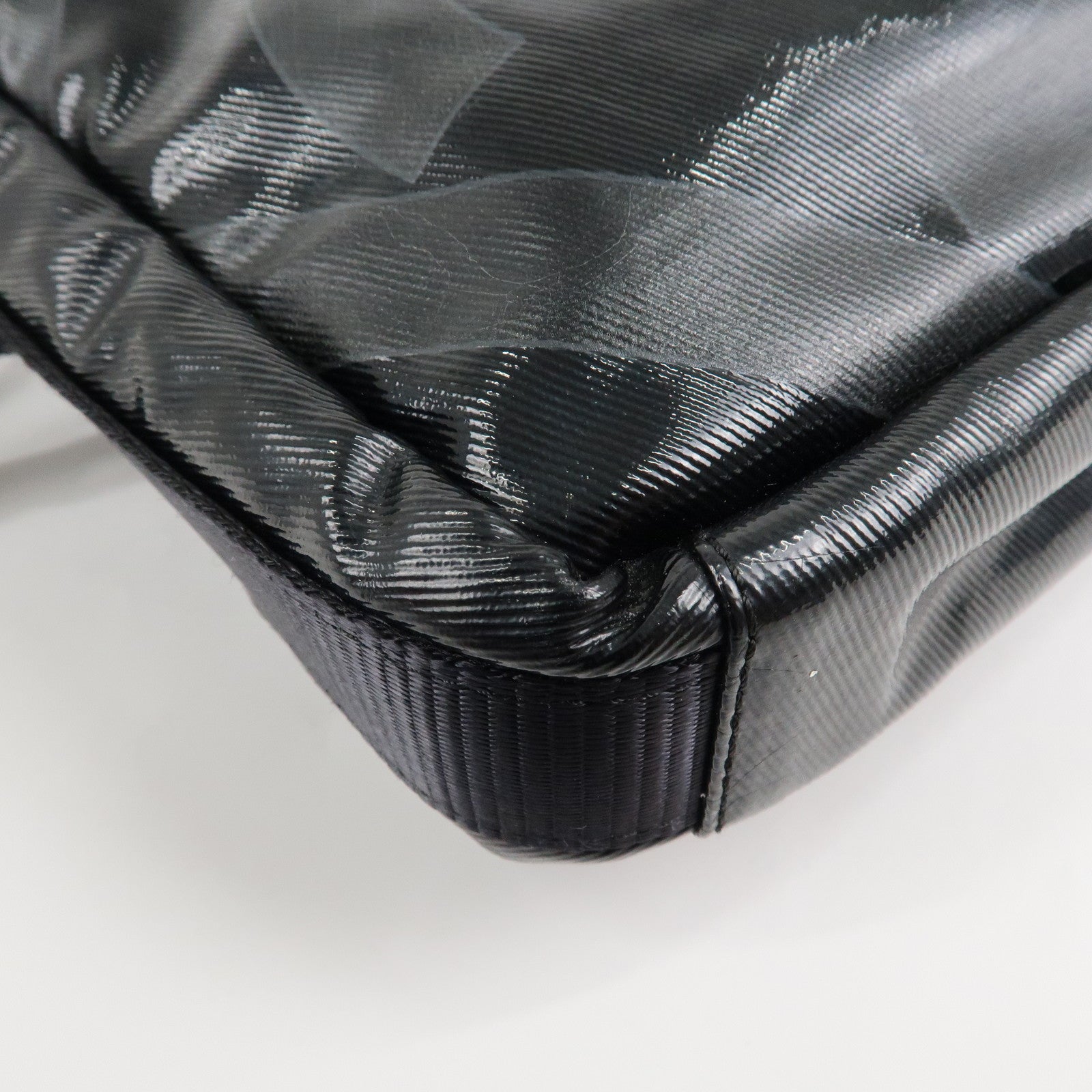 CHANEL Sports Enamel Coated Canvas COCO Mark Shoulder Bag A26568 Used