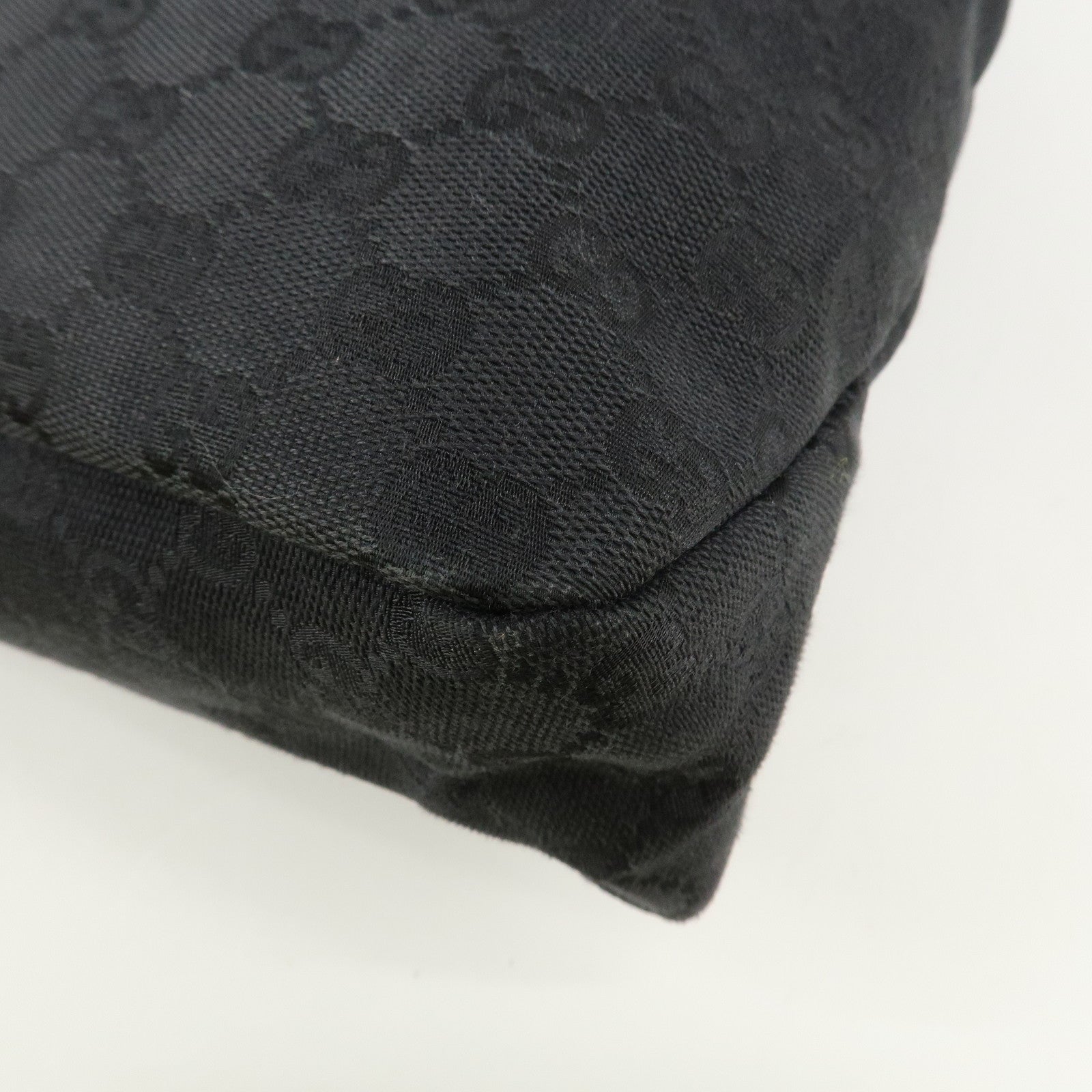 GUCCI Horsebit GG Canvas Leather Shoulder Bag 115867 Used