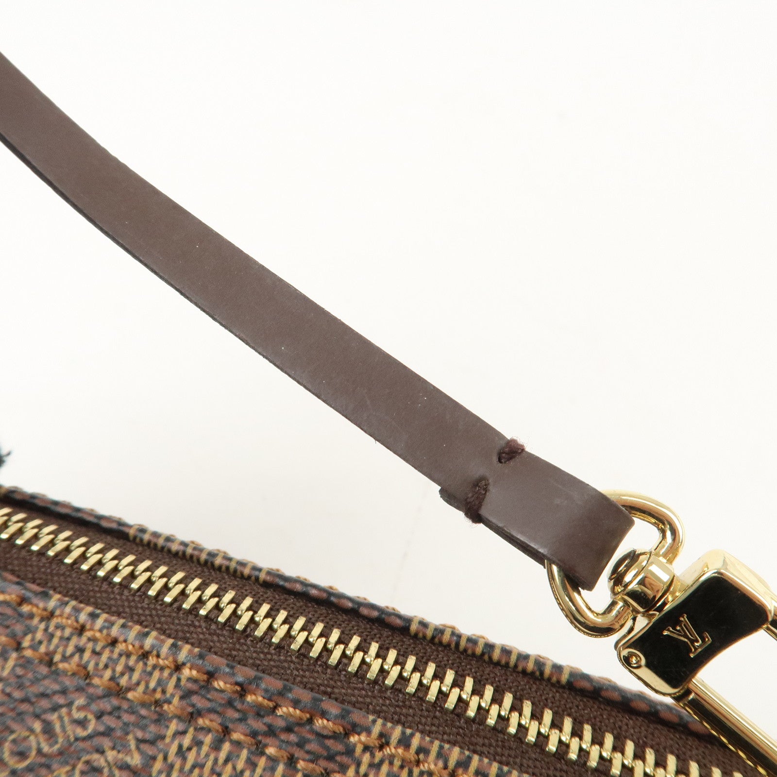 Louis Vuitton Damier Ebene Mini Pouch for Papillon Bag Brown Used