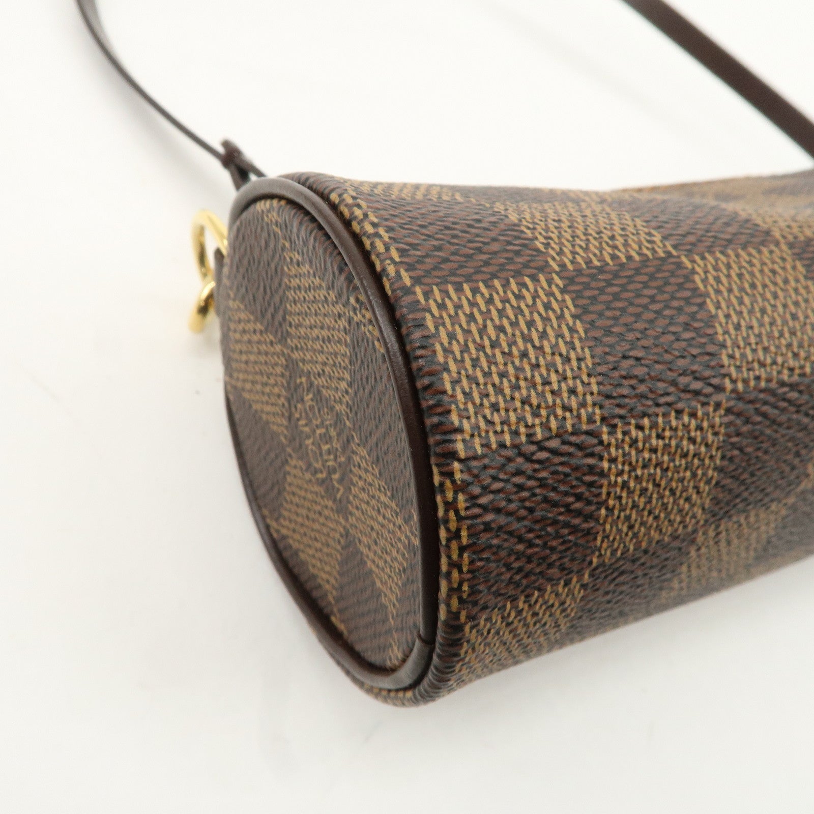 Louis Vuitton Damier Ebene Mini Pouch for Papillon Bag Brown Used