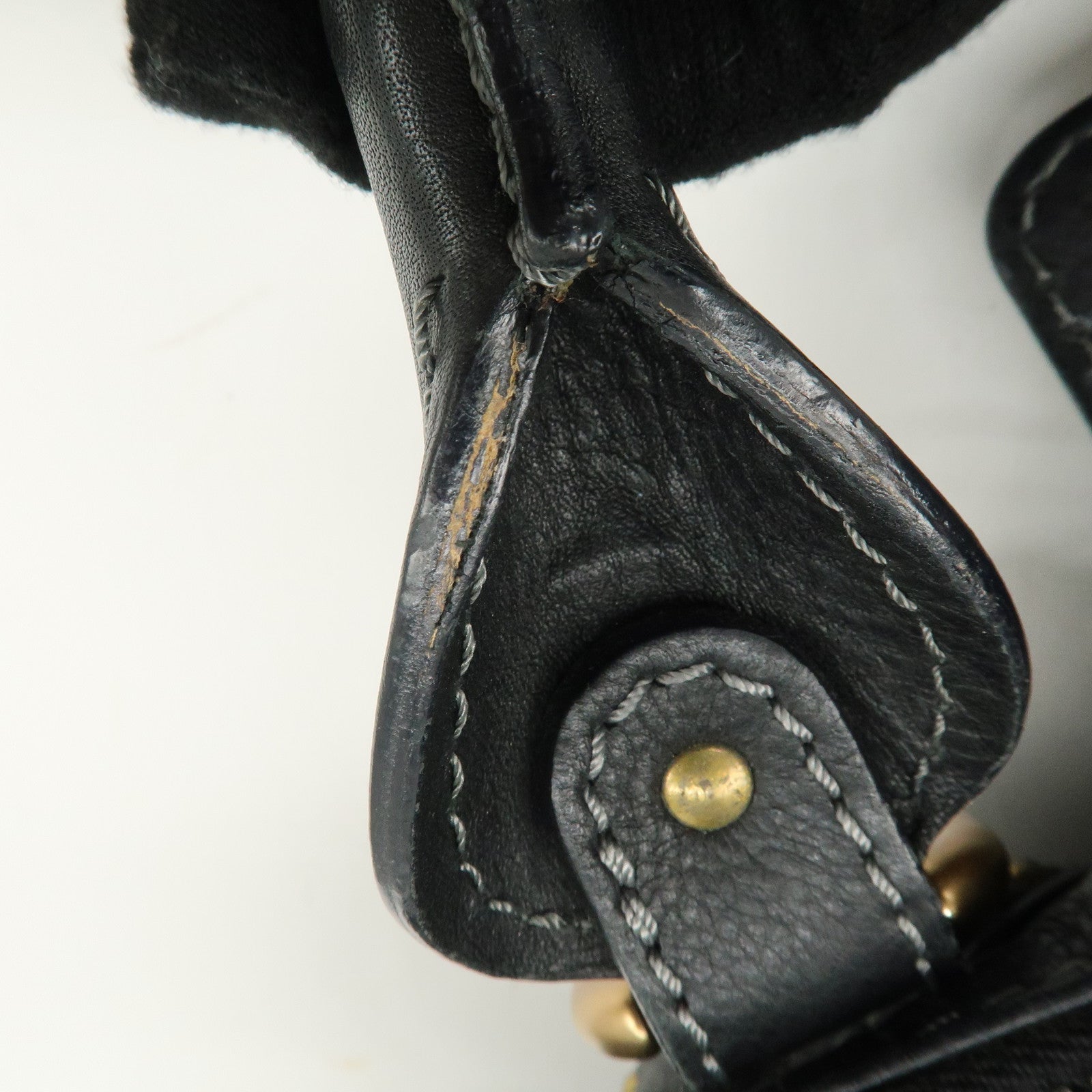 Chloe Paddington Leather Shoulder Bag Hand Bag Black Used