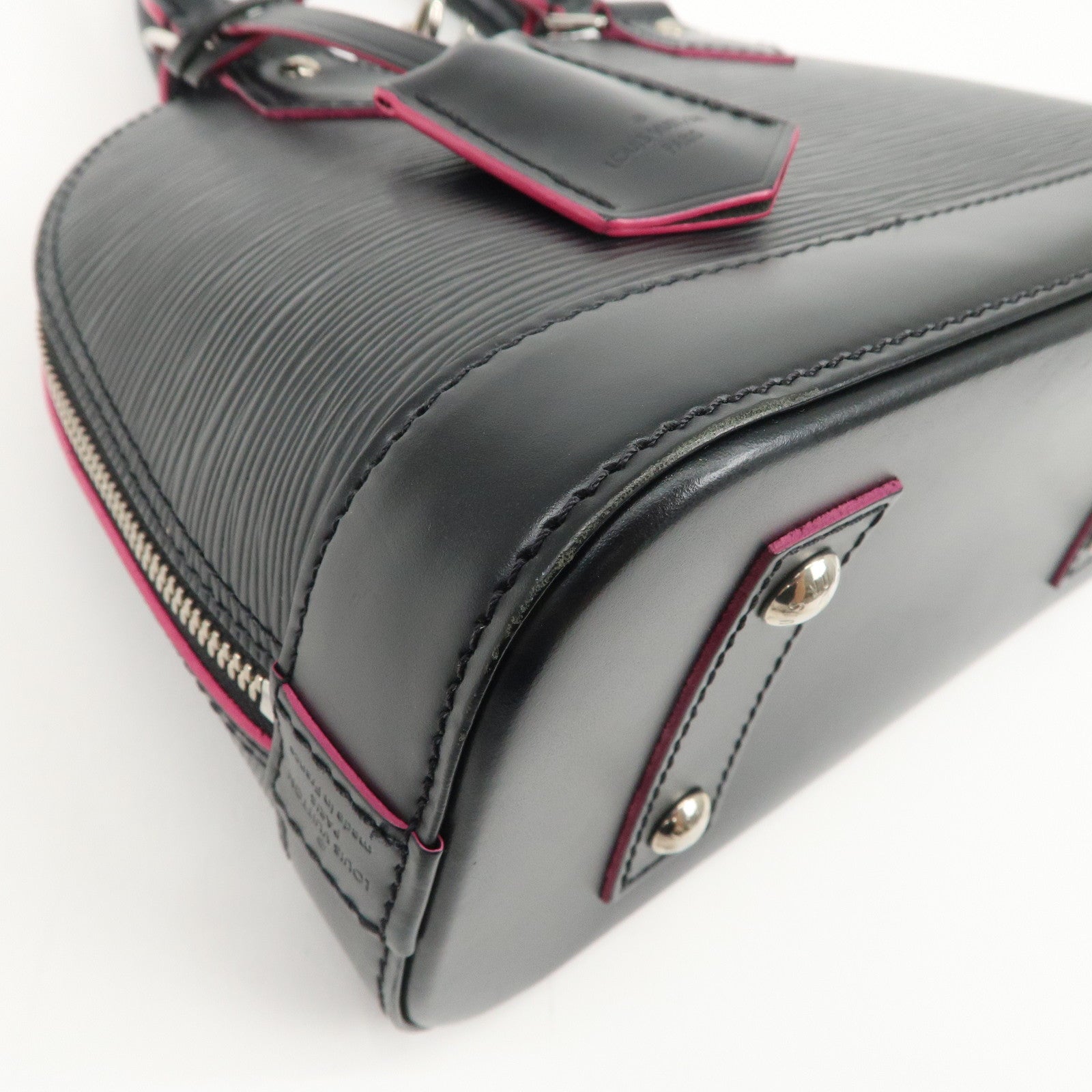 Louis Vuitton Epi Alma BB 2Way Shoulder Bag Noir Pink M54160 Used