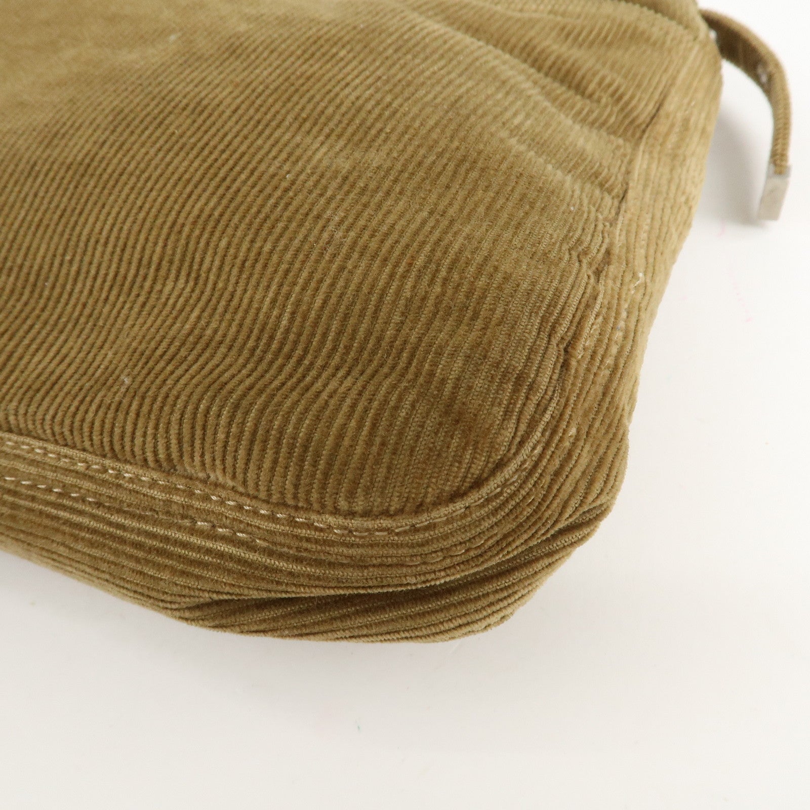 FENDI Corduroy Shoulder Bag Hand Bag Brown 26727 Used