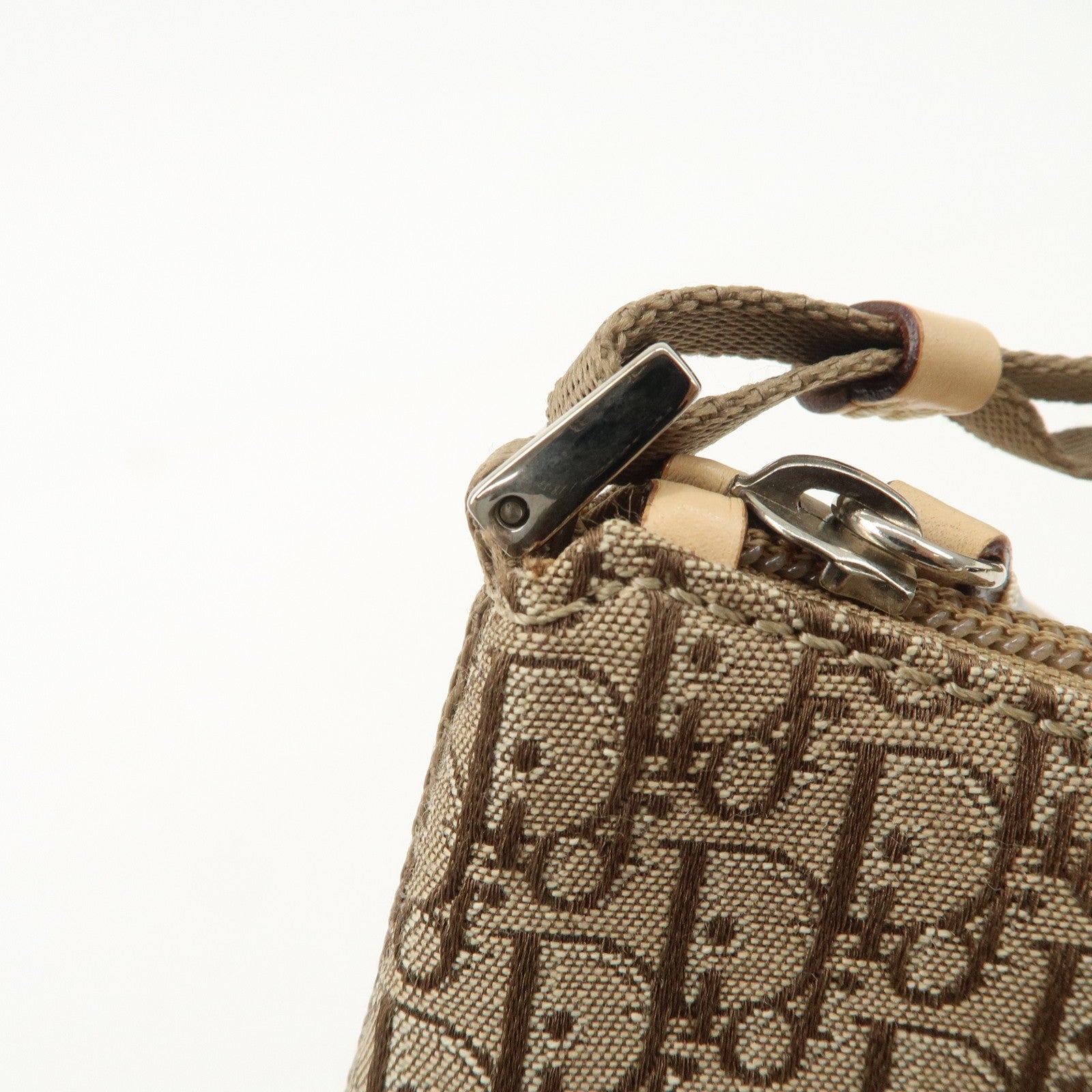 Christian Dior Trotter Canvas Leather Shoulder Bag 02RU 0064 Used