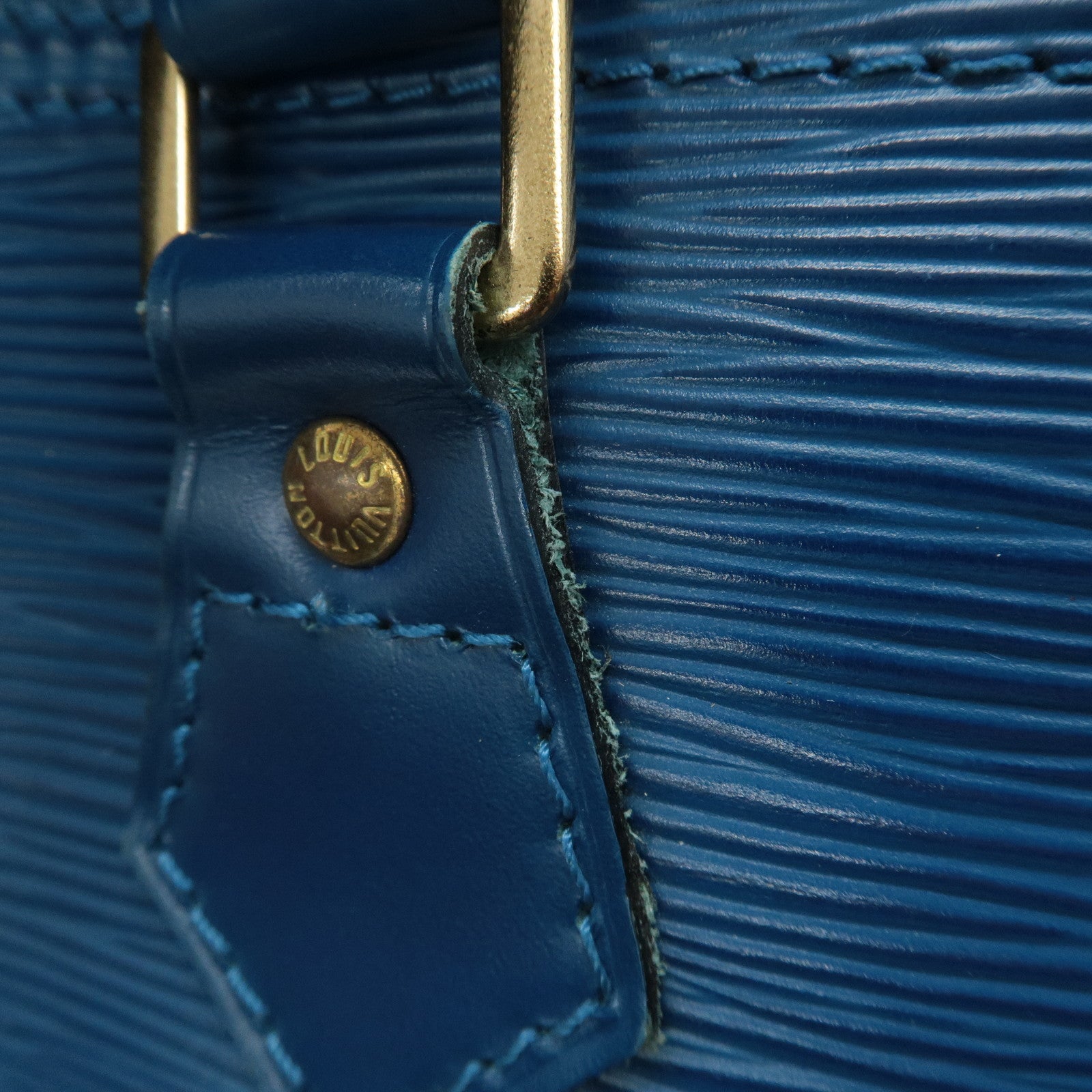 Louis Vuitton Epi Speedy 25 Hand Bag Boston Bag Blue M43015 Used