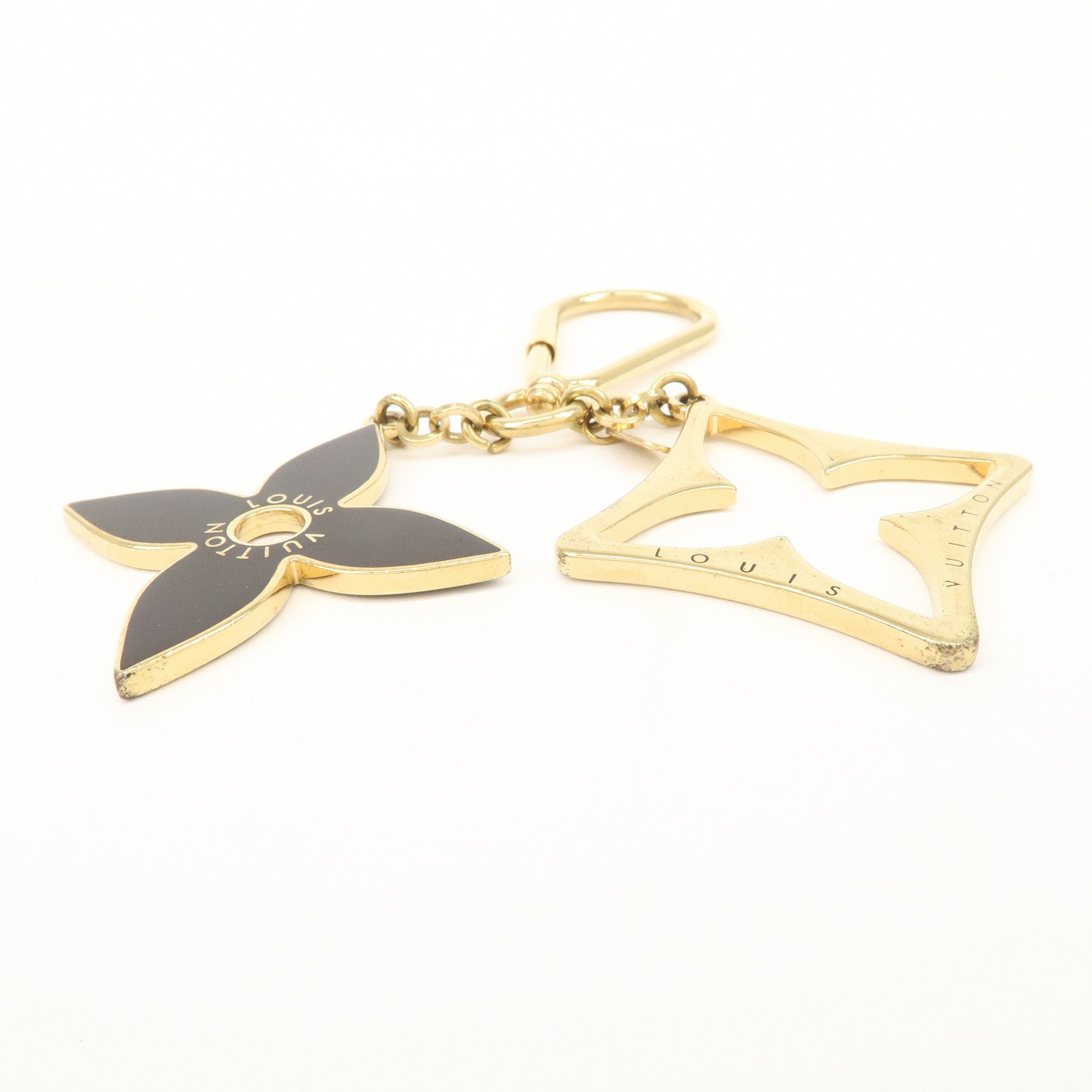 Louis Vuitton Porte Cles Puzzle Bag Charm Gold Dark Brown M65218 Used