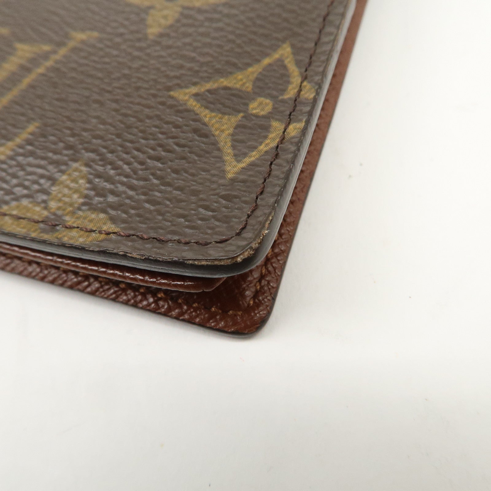 Louis Vuitton Monogram Tri- Fold Card Case Brown M61731 Used