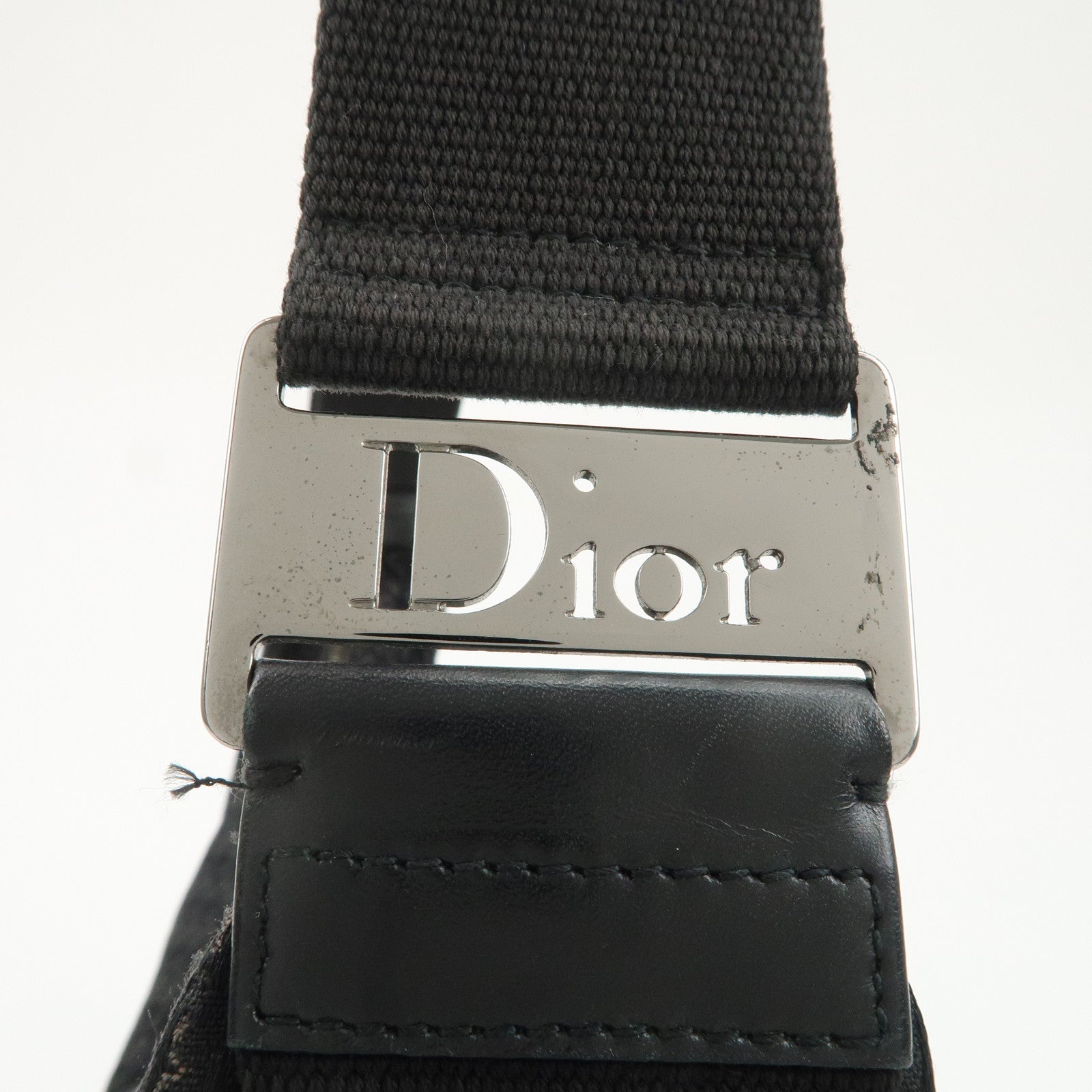 Christian Dior Trotter Street Chic Canvas Leather Shoulder Bag Used