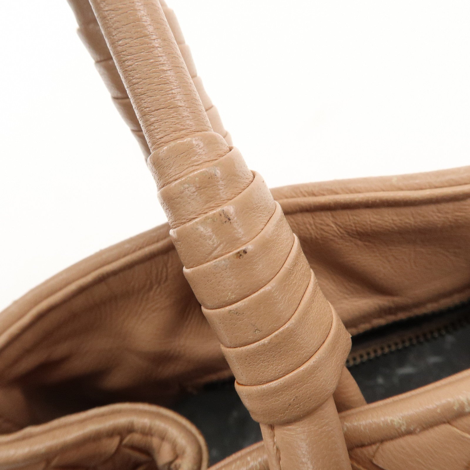 BOTTEGA VENTETA Intrecciato Leather Satchel Tote Bag 148323 Used