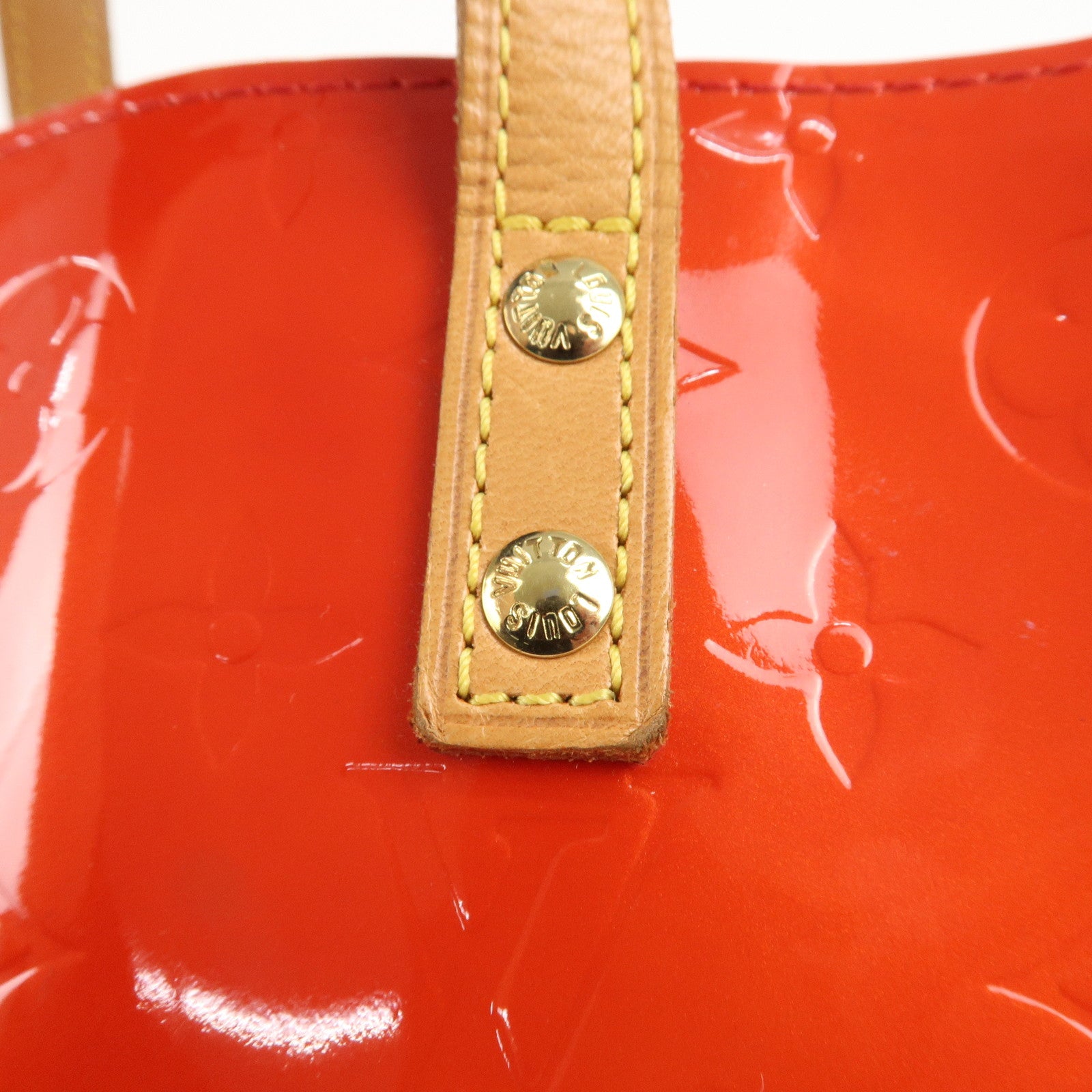 Louis Vuitton Monogram Vernis Lead PM Hand Bag M91088 Rouge Used