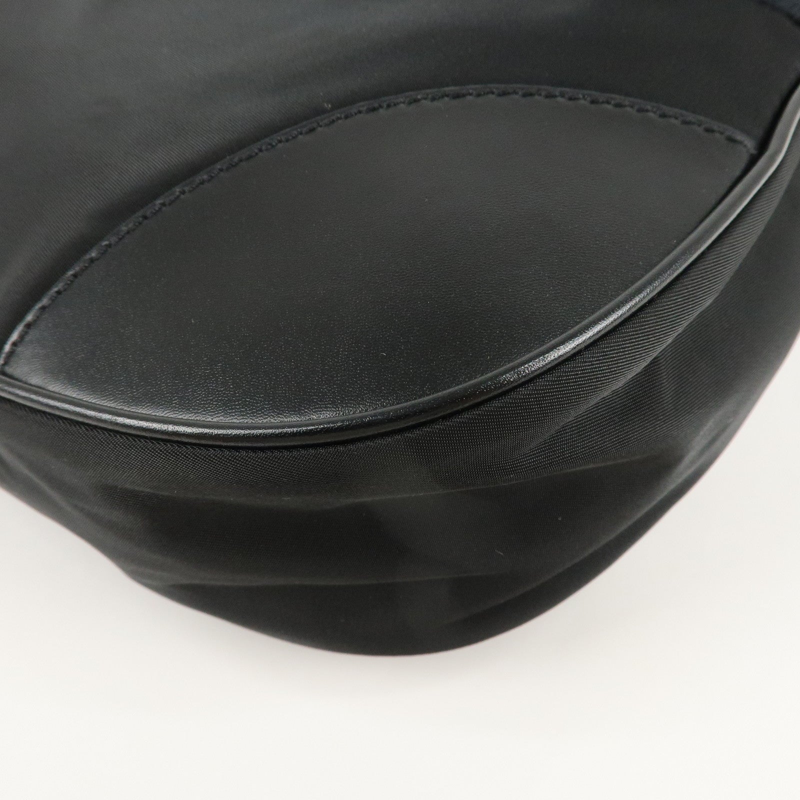 PRADA Nylon Leather Shoulder Bag Black BR2604 Used